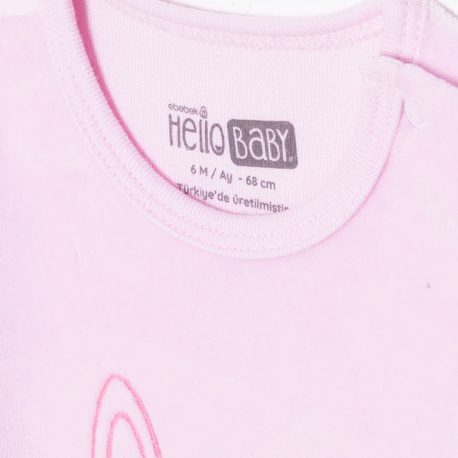 HelloBaby Newborn Velvet Footed Jumpsuit - Pink - Image 3