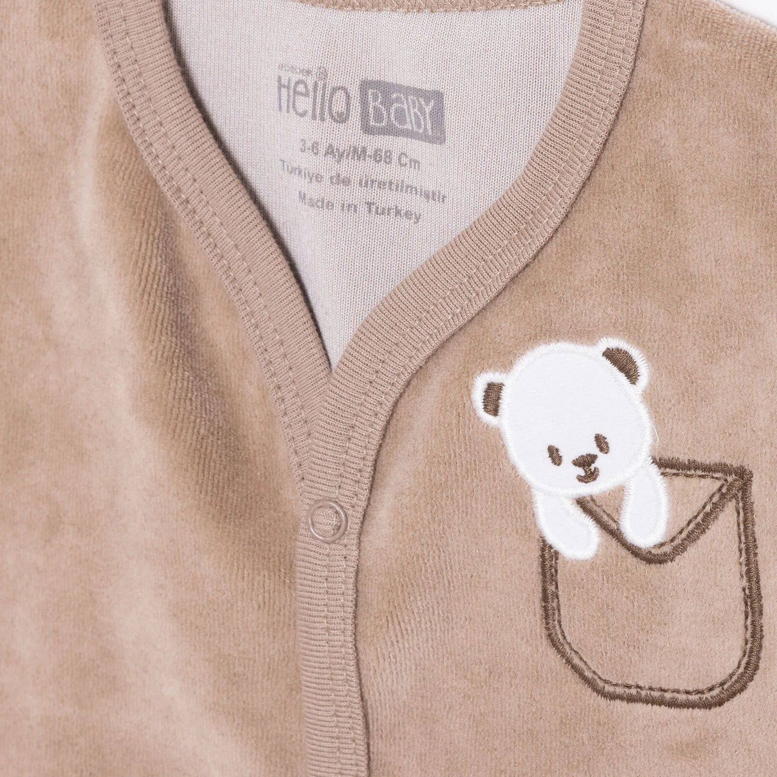 HelloBaby Newborn Vest - Brown - Image 3