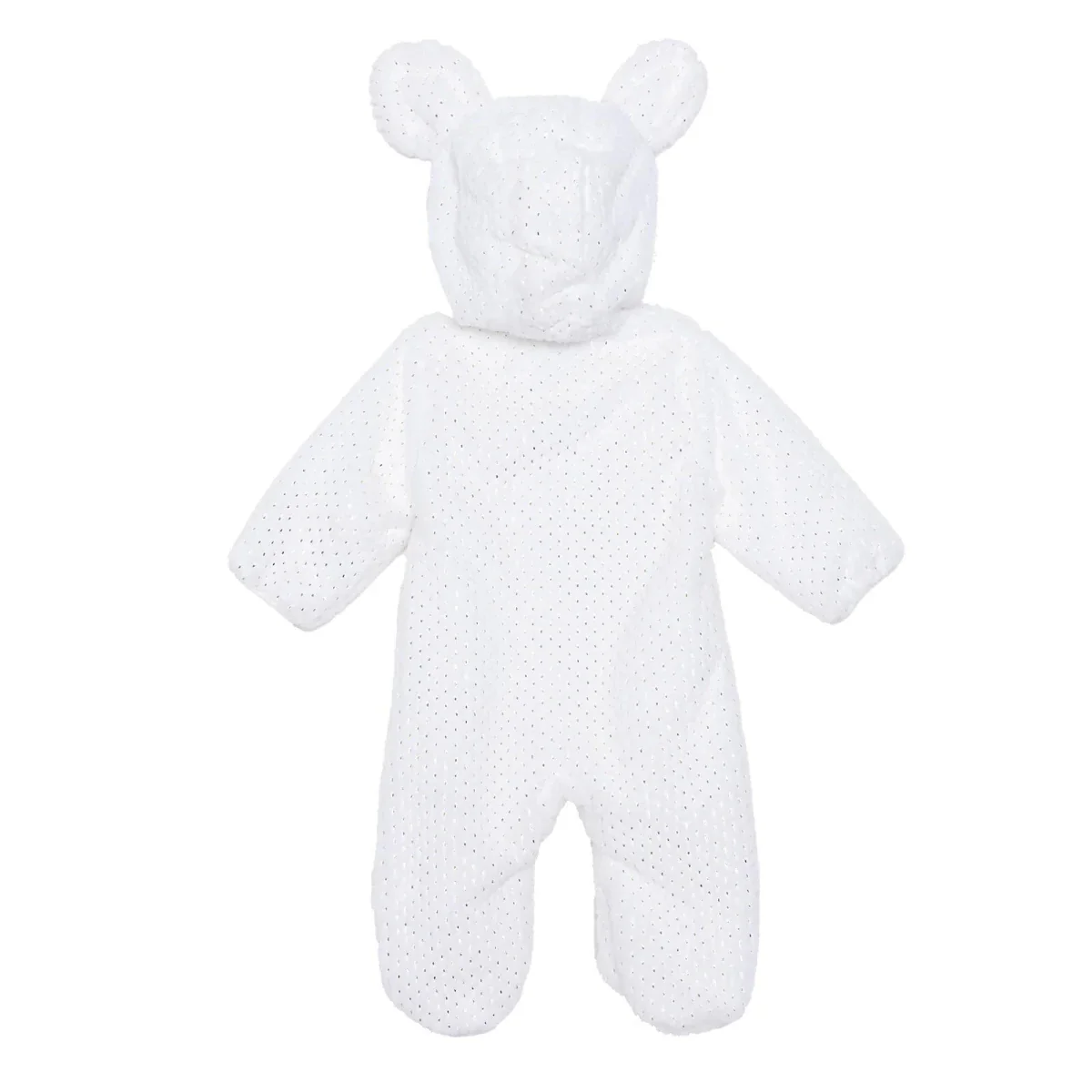 HelloBaby Newborn Welsoft Footed Jumpsuit - Ecru - Image 2
