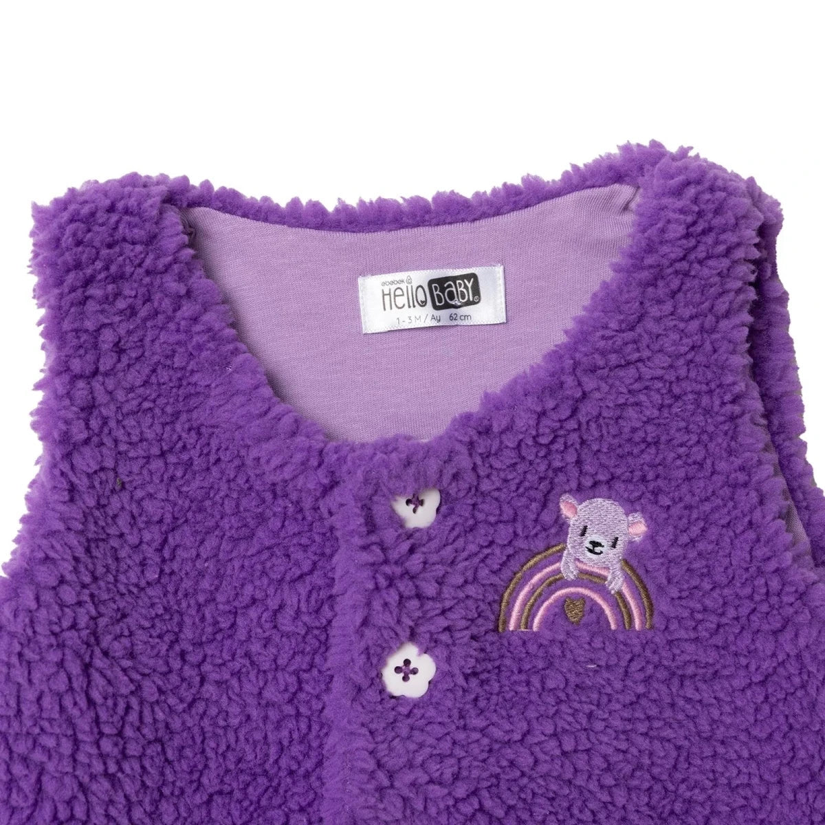 HelloBaby Newborn Welsoft Vest - Purple - Image 3
