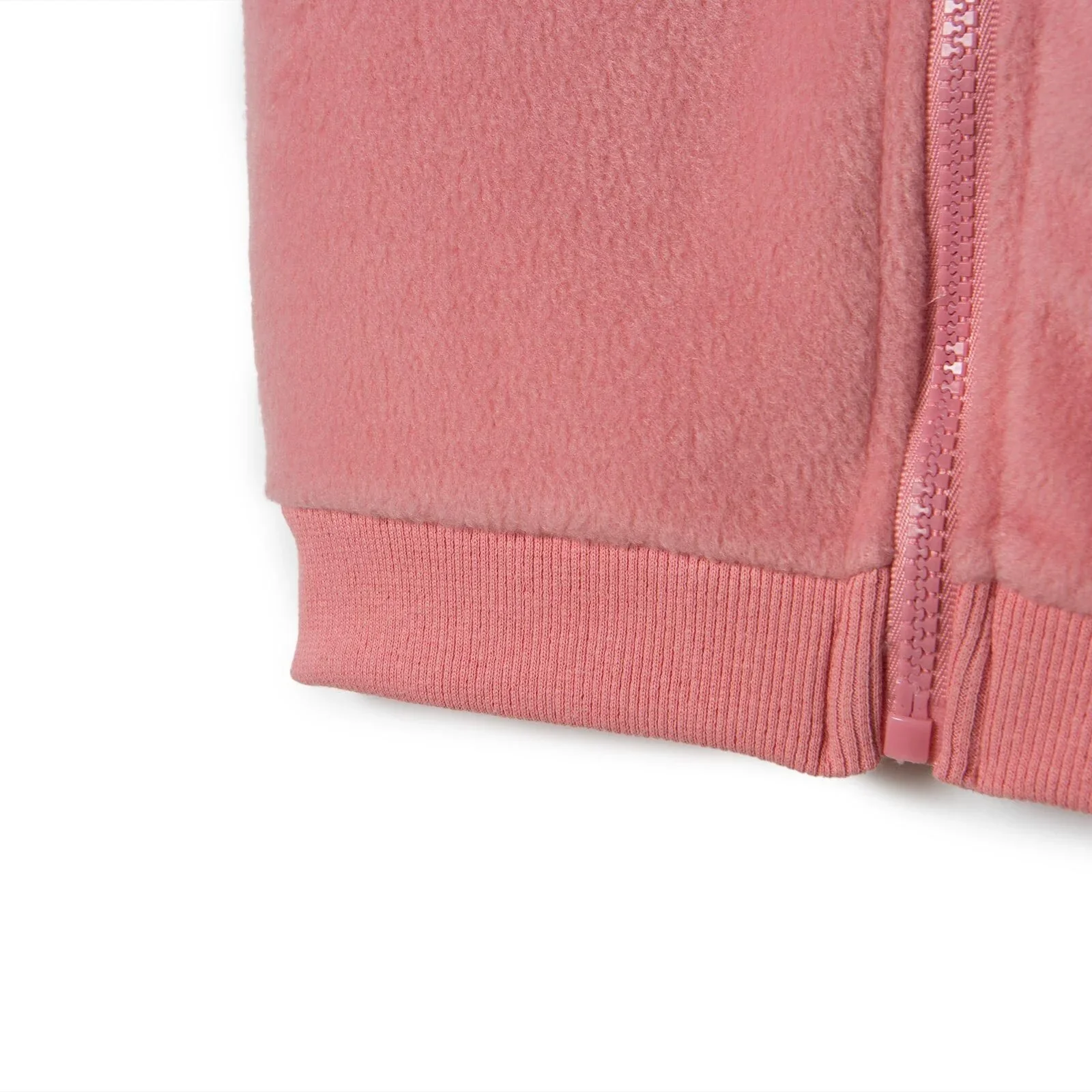 Baby Girl Fleece Waistcoat High Neck - Light Rose - Image 7