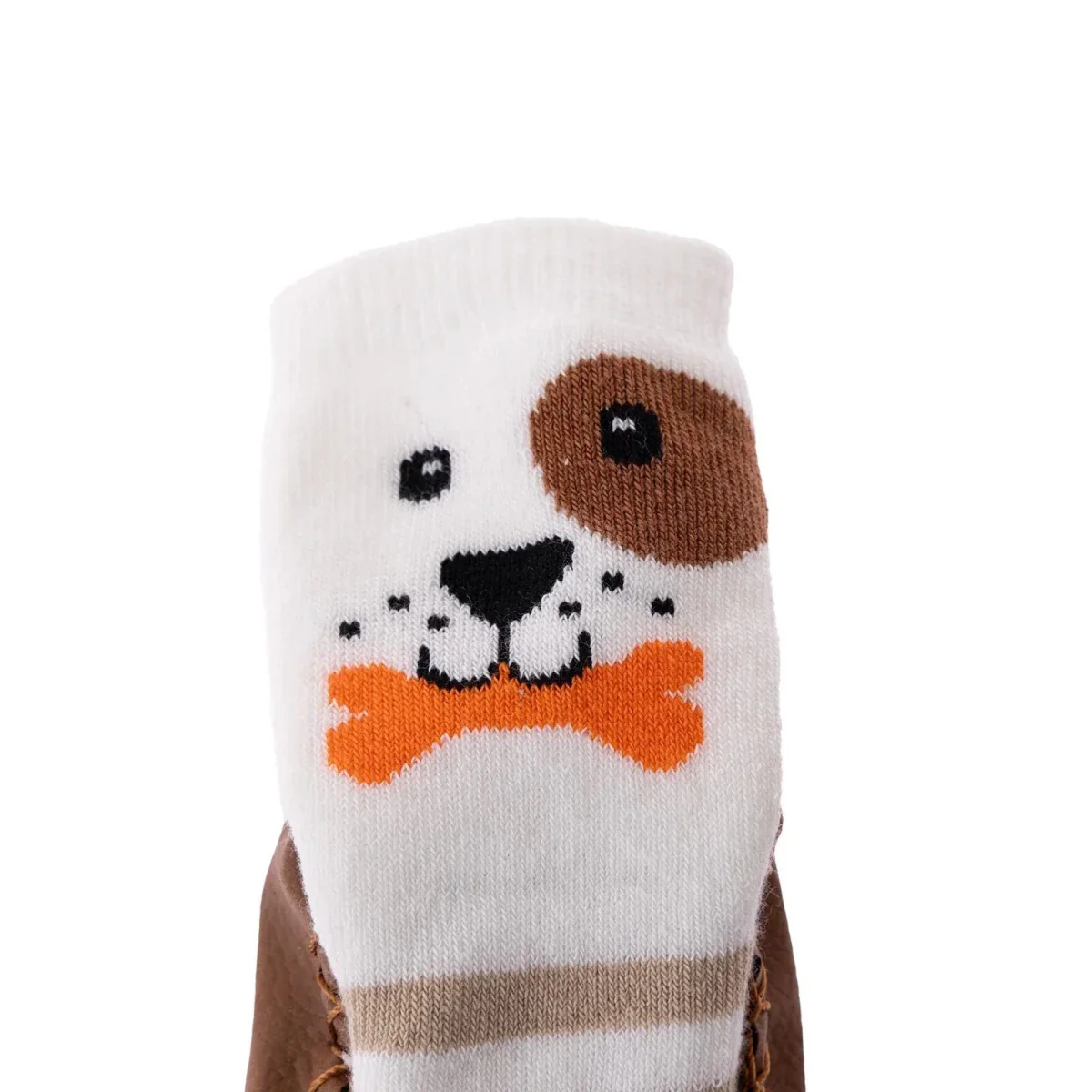 HelloBaby Rattle Socks - Brown - Image 2