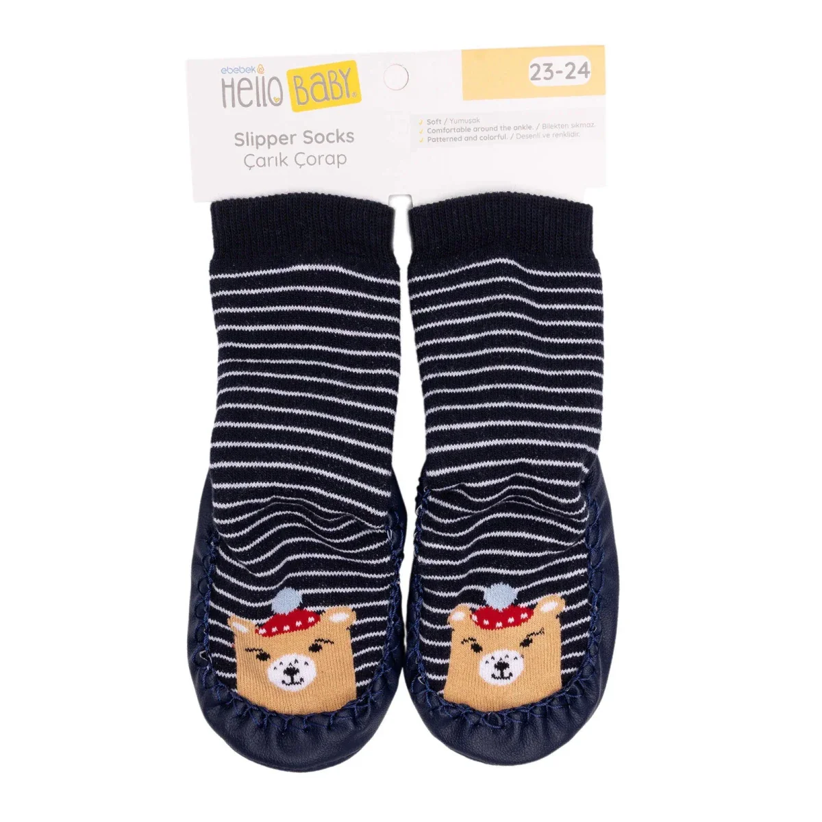 HelloBaby Rattle Socks - Navy Blue - Image 5