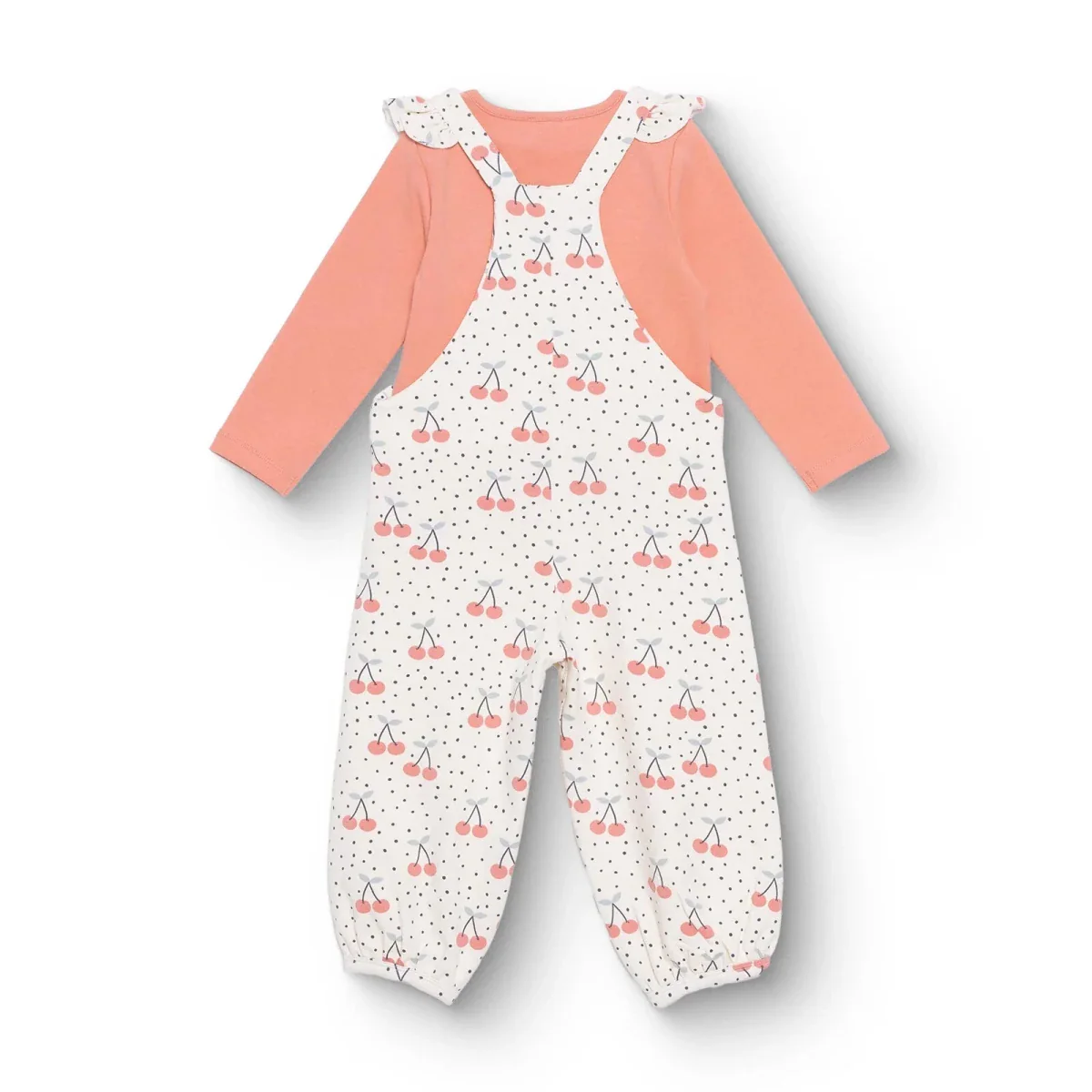 HelloBaby Salopet-Tshirt - Ecru Printed - Image 2