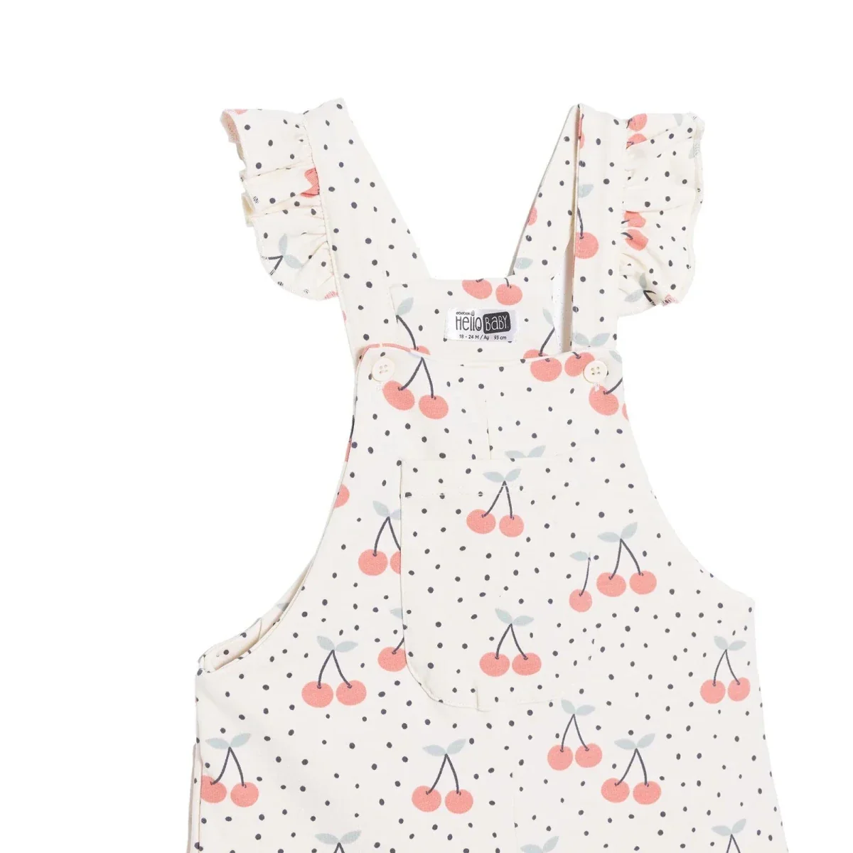 HelloBaby Salopet-Tshirt - Ecru Printed - Image 4