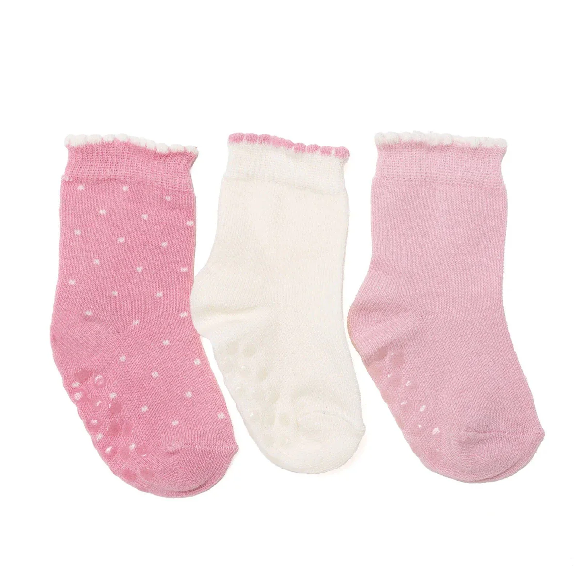 HelloBaby Slipper Socks 3 pcs - Pink - Image 2