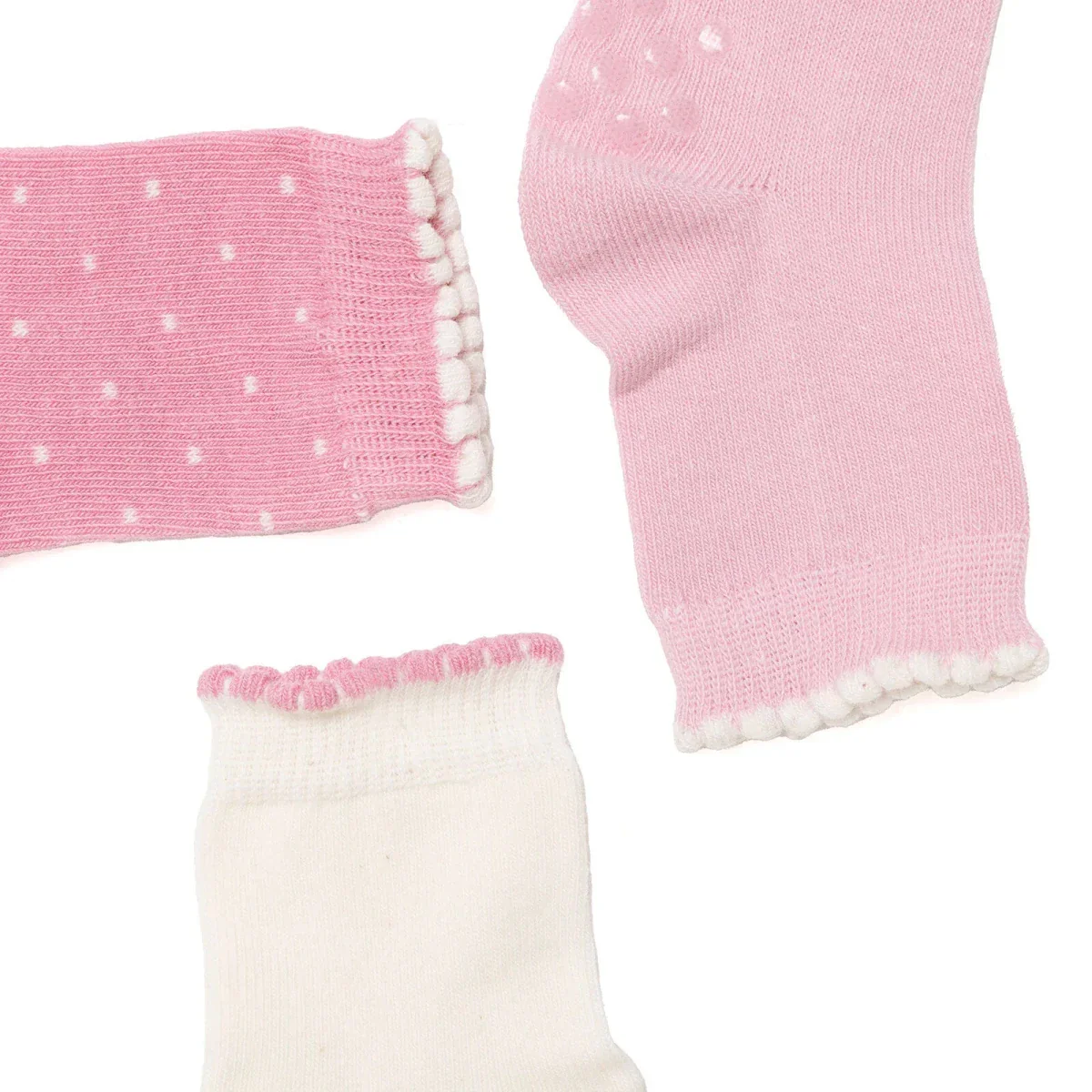 HelloBaby Slipper Socks 3 pcs - Pink - Image 4