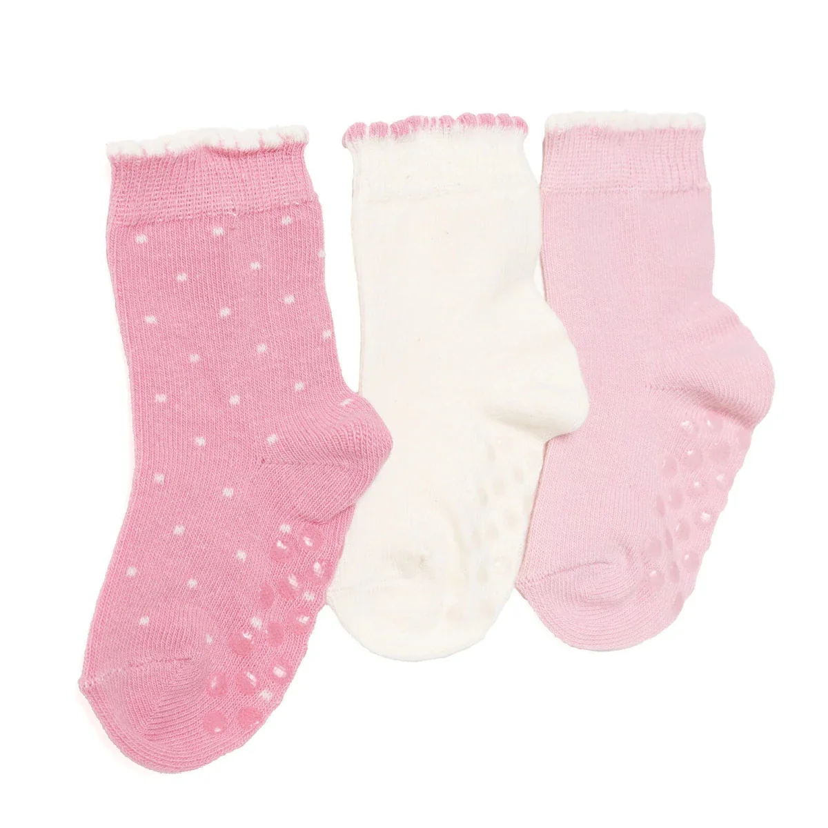 HelloBaby Slipper Socks 3 pcs - Pink - Image 5