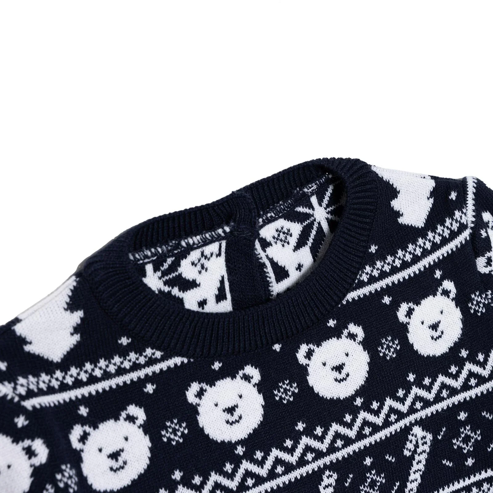 HelloBaby Christmas Baby Boy Snow Party Sweatshirt - Navy Blue - Image 3