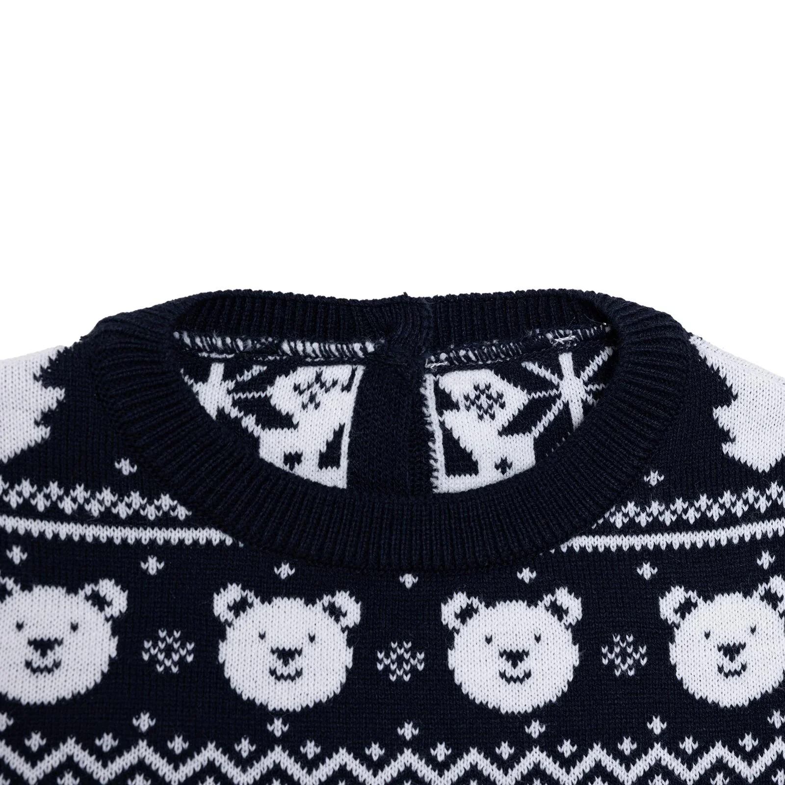 HelloBaby Christmas Baby Boy Snow Party Sweatshirt - Navy Blue - Image 4