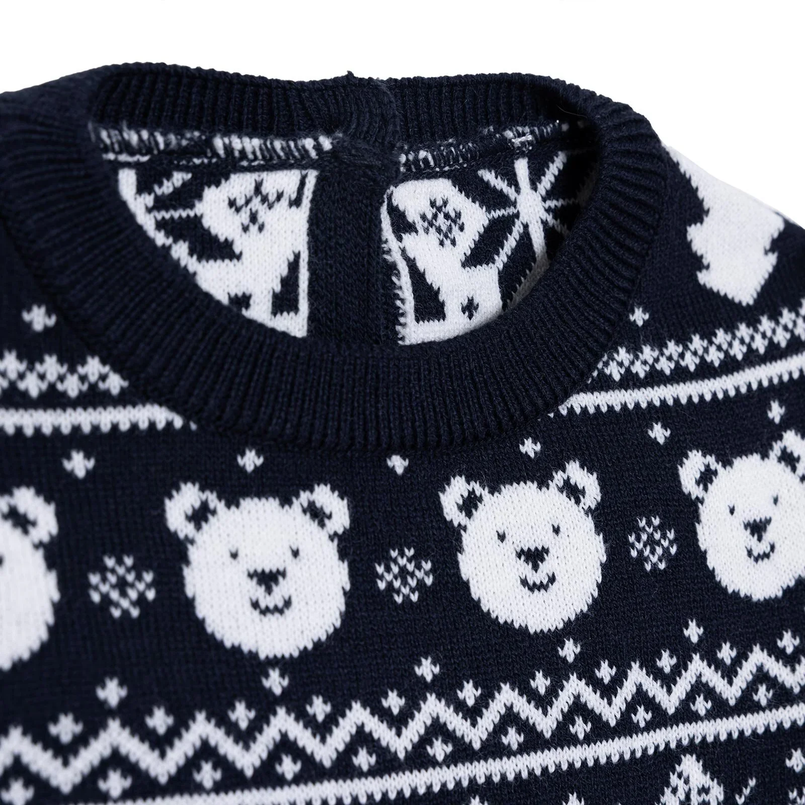 HelloBaby Christmas Baby Boy Snow Party Sweatshirt - Navy Blue - Image 6
