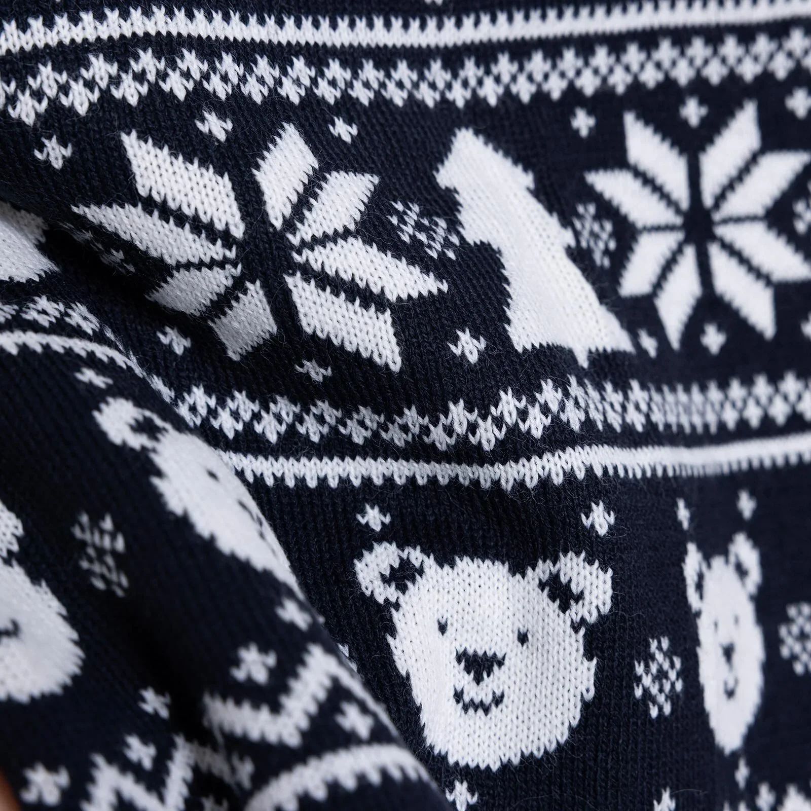HelloBaby Christmas Baby Boy Snow Party Sweatshirt - Navy Blue - Image 7