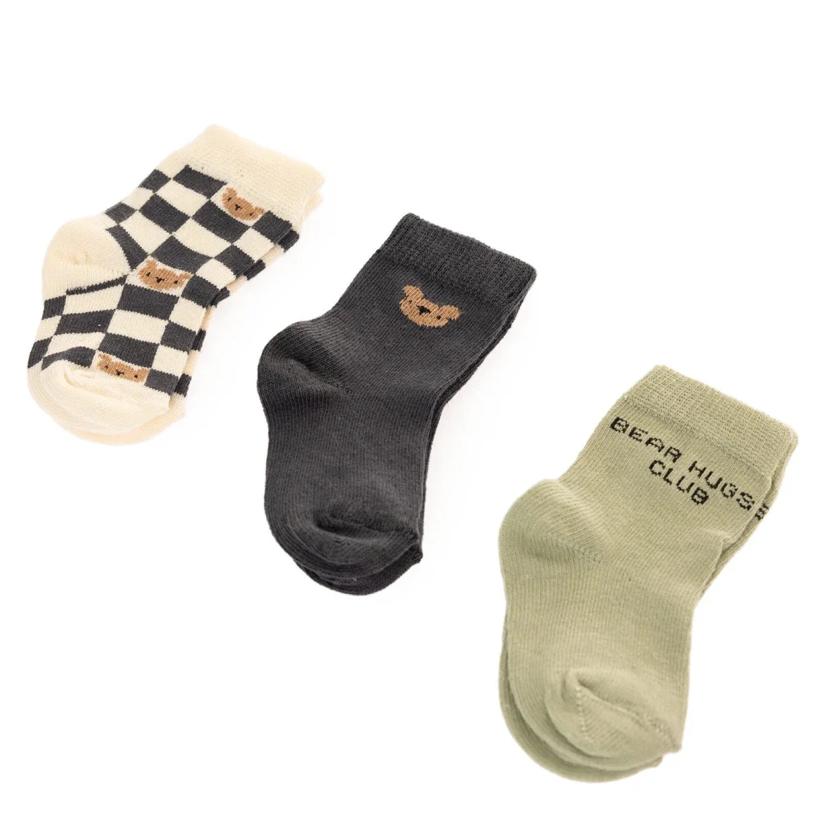 HelloBaby Socks 3 pcs - Grey - Image 2
