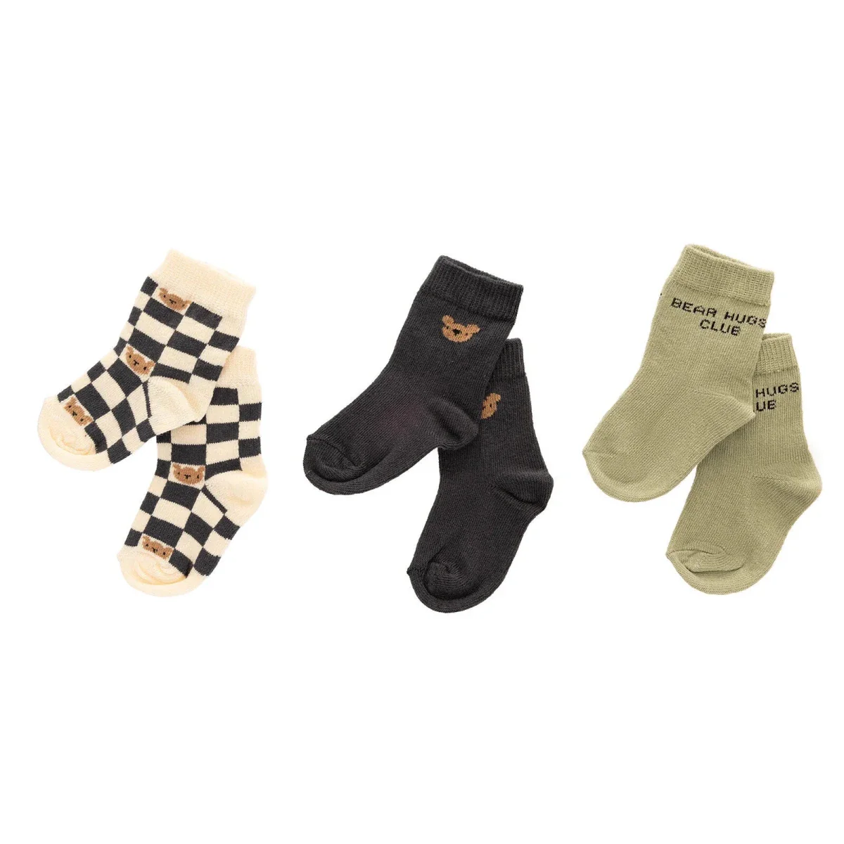 HelloBaby Socks 3 pcs - Grey - Image 3