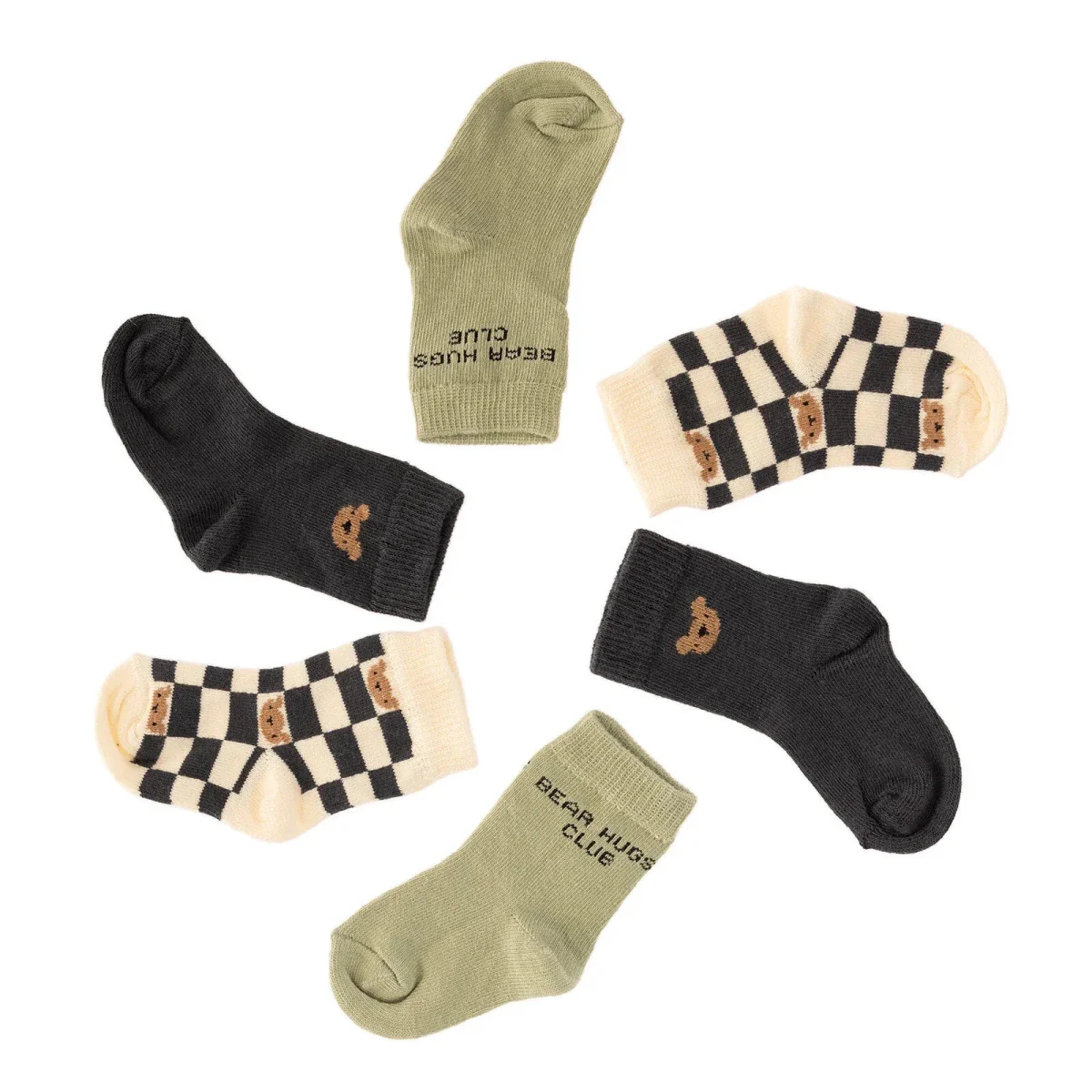 HelloBaby Socks 3 pcs - Grey - Image 4