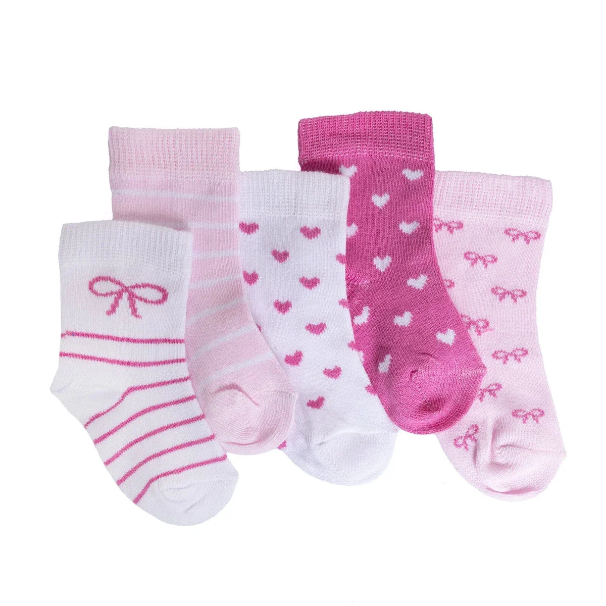 HelloBaby Socks 5 pcs - Pink - Image 2