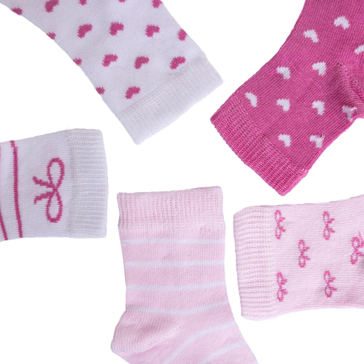 HelloBaby Socks 5 pcs - Pink - Image 4