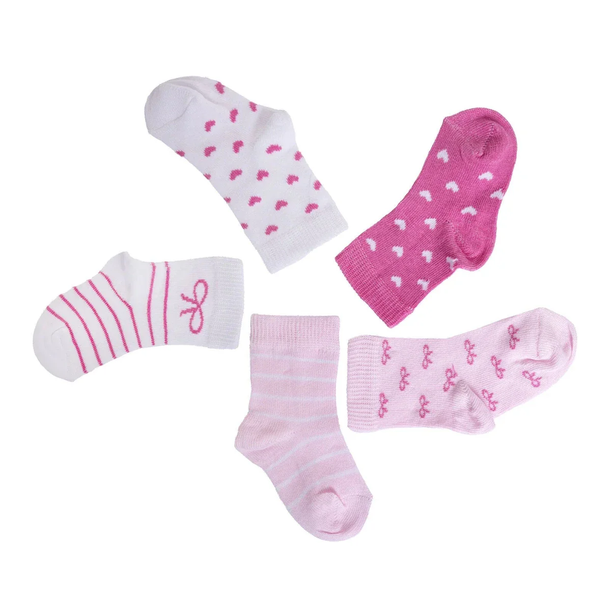 HelloBaby Socks 5 pcs - Pink - Image 5