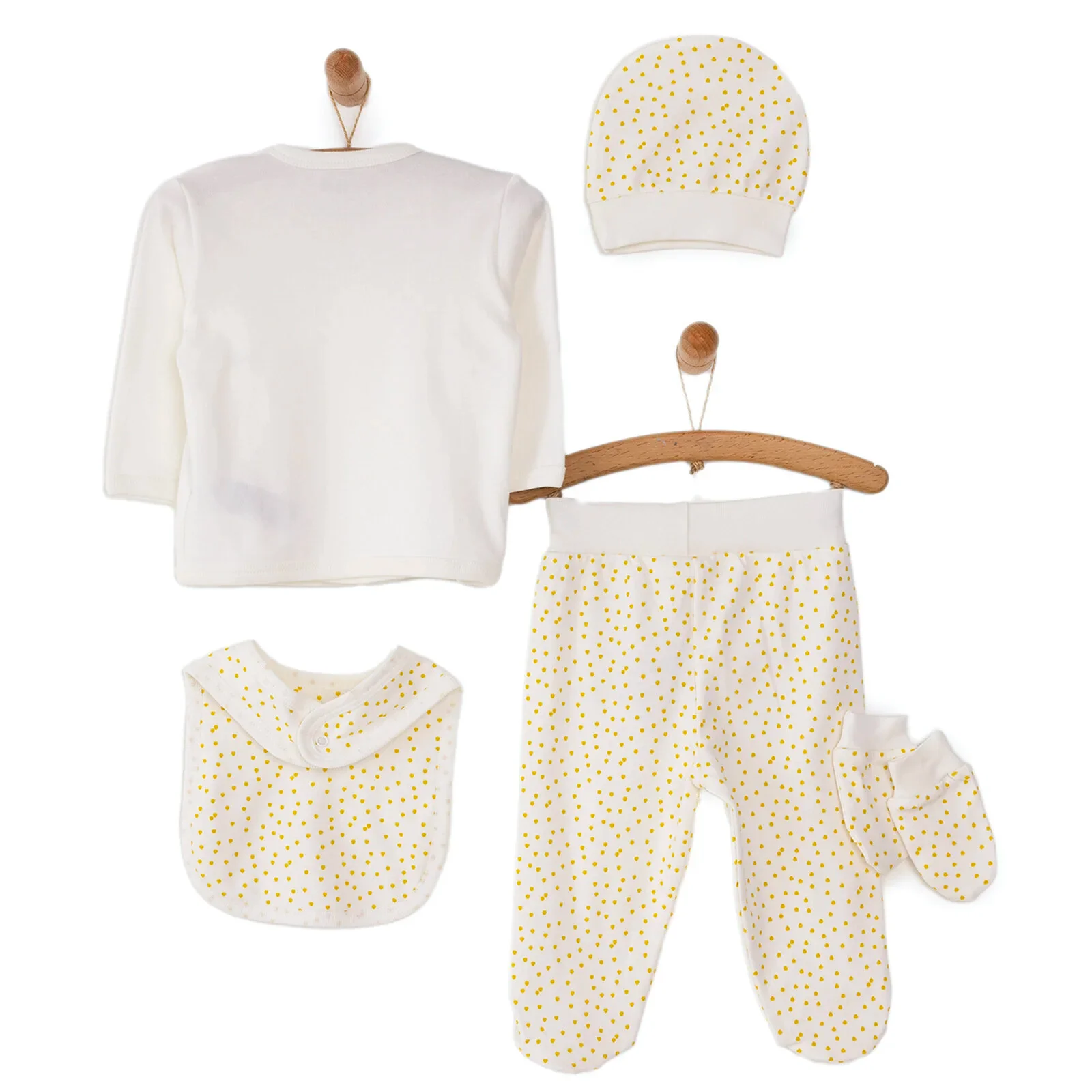 HelloBaby Sunshine 5-Piece Newborn Set - Ecru - Image 2