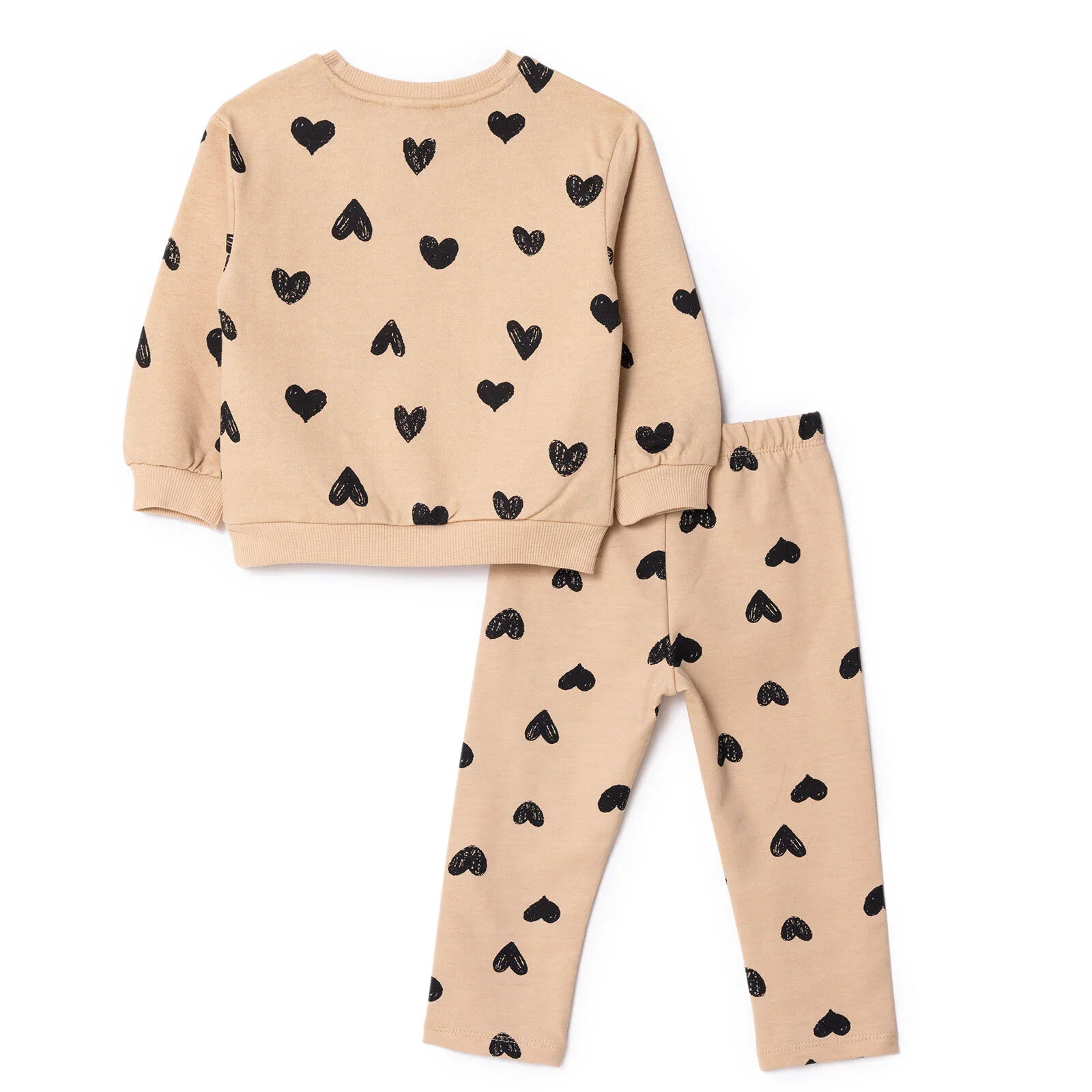 HelloBaby Sweatshirt Leggings - Beige - Image 2