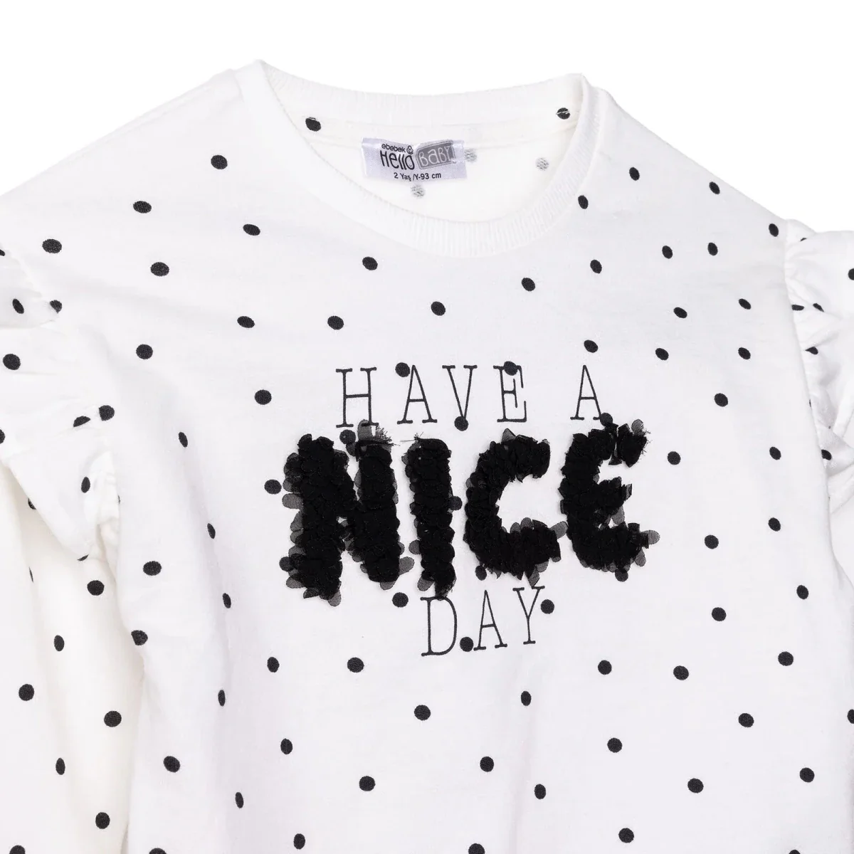 HelloBaby Sweatshirt-Leggings - Ecru Printed - Image 3