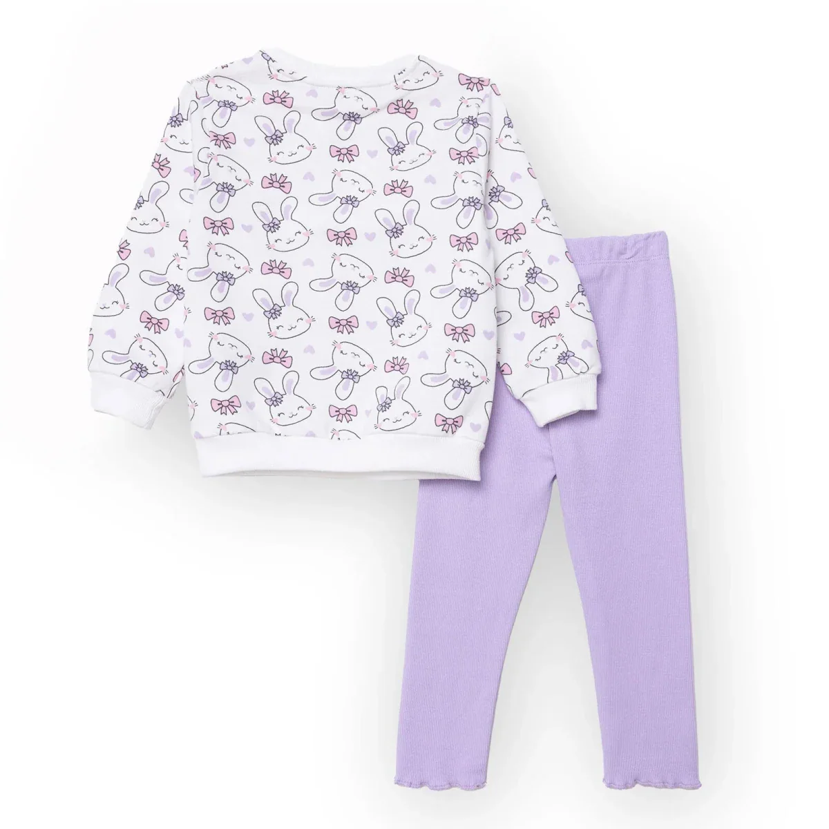 HelloBaby Sweatshirt Leggings - Lilac - Image 2