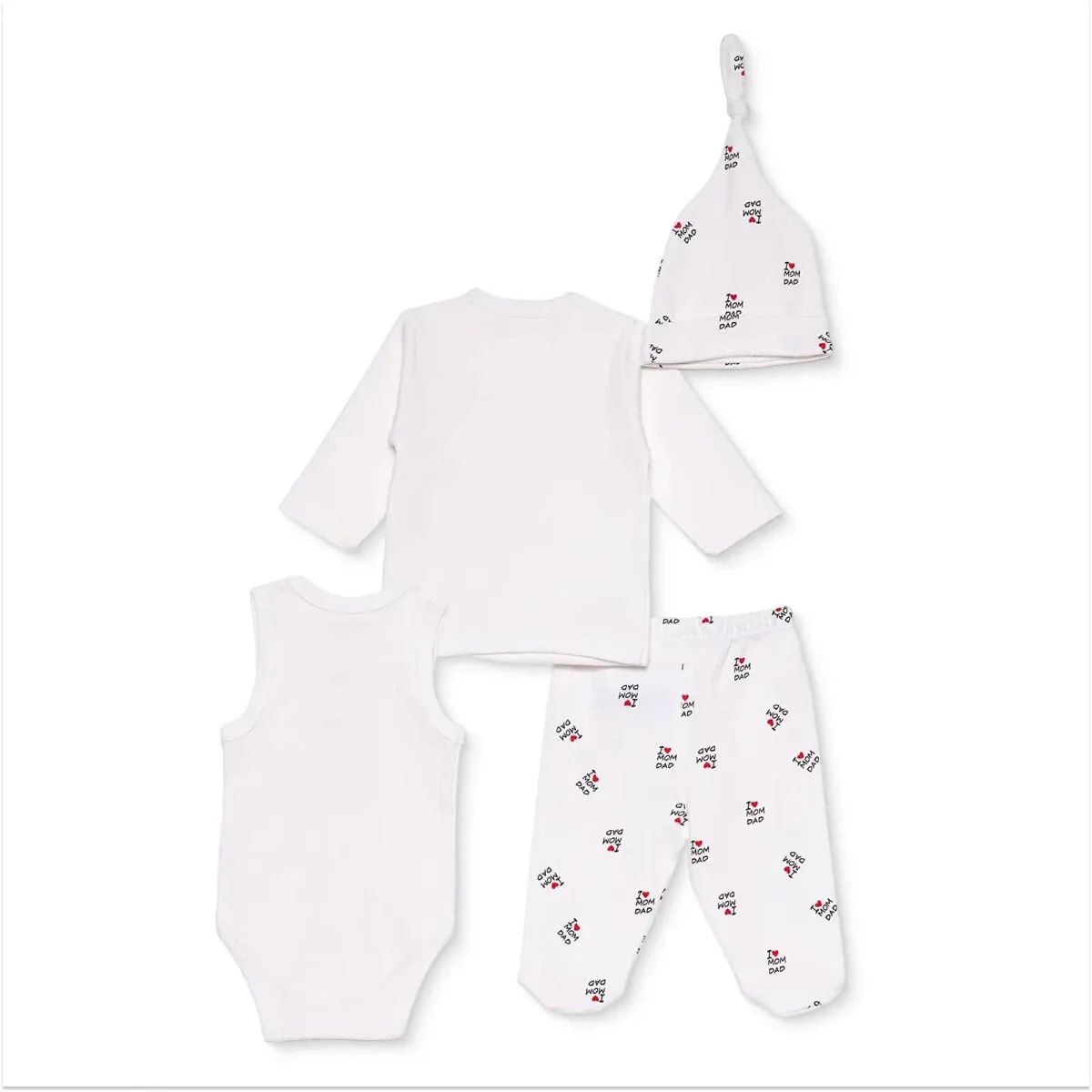 HelloBaby Unisex 100% Cotton 10-Piece Hospital Gift Set - Ecru - Image 2