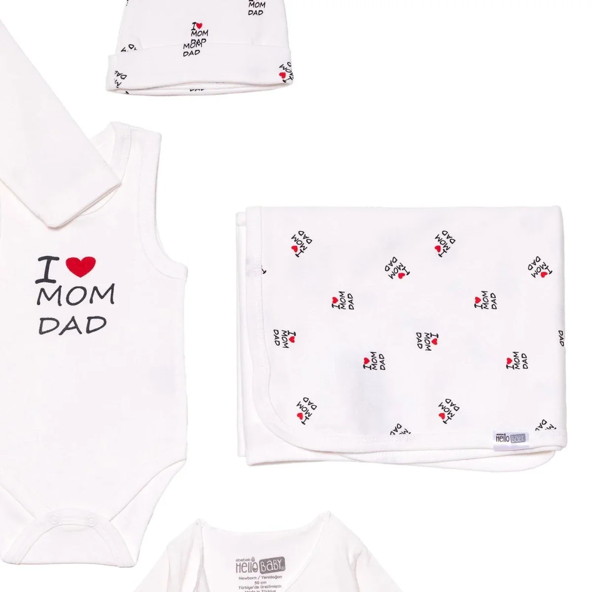 HelloBaby Unisex 100% Cotton 10-Piece Hospital Gift Set - Ecru - Image 6