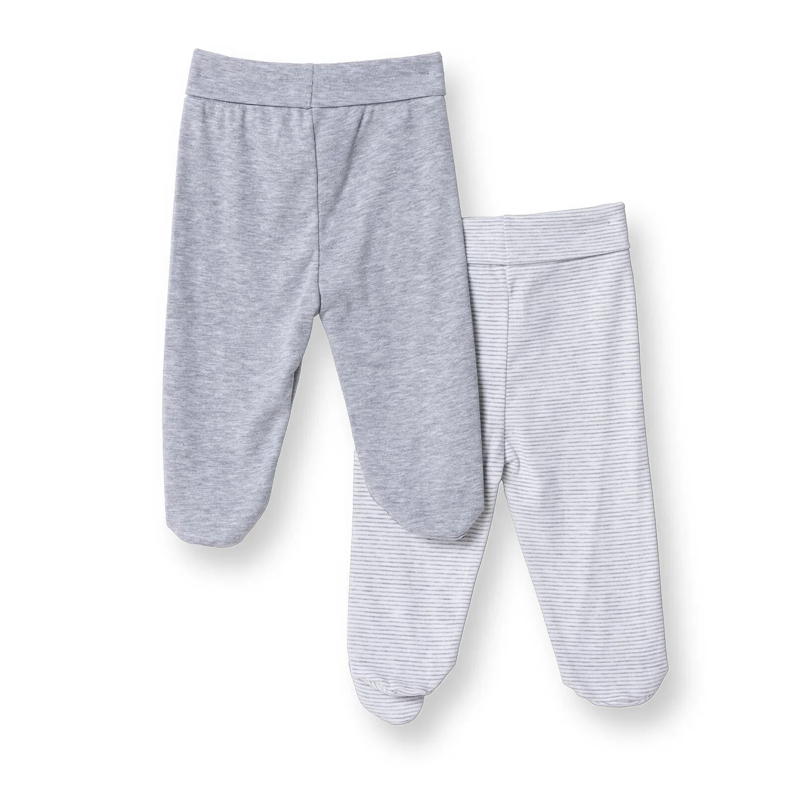 HelloBaby Unisex 2 Piece Footed Bottom - Snow Melange - Image 2