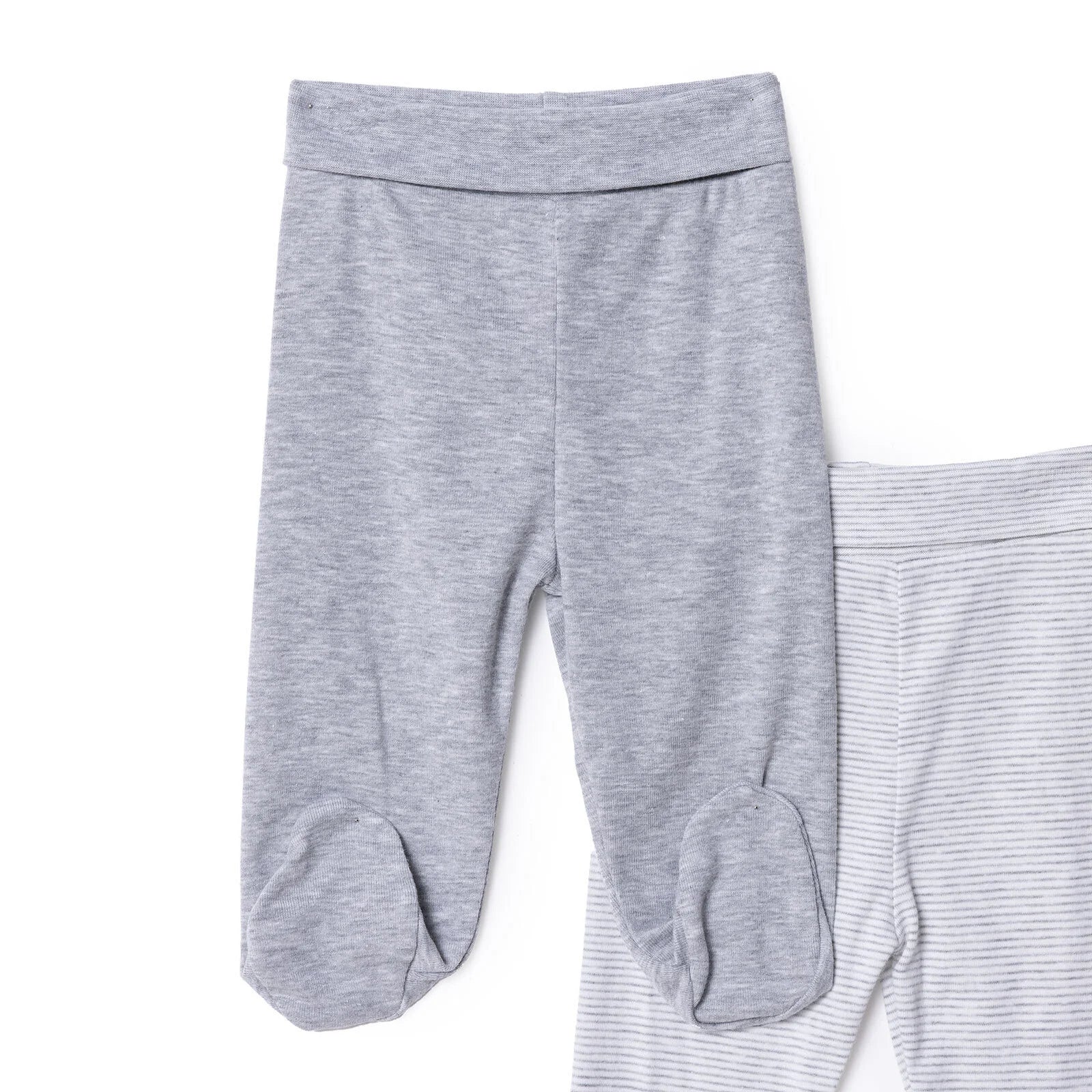 HelloBaby Unisex 2 Piece Footed Bottom - Snow Melange - Image 3