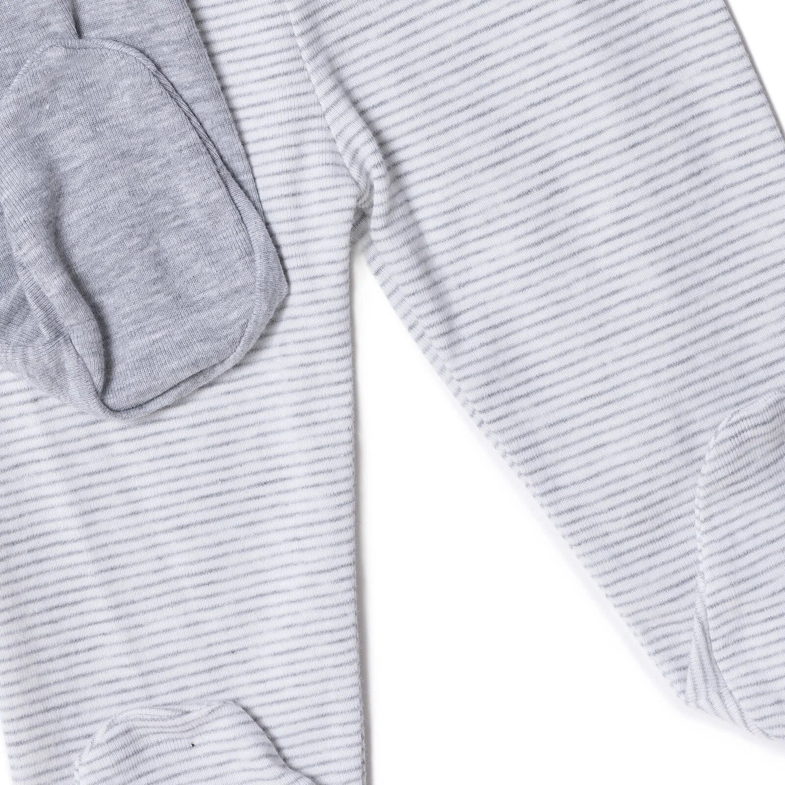 HelloBaby Unisex 2 Piece Footed Bottom - Snow Melange - Image 4