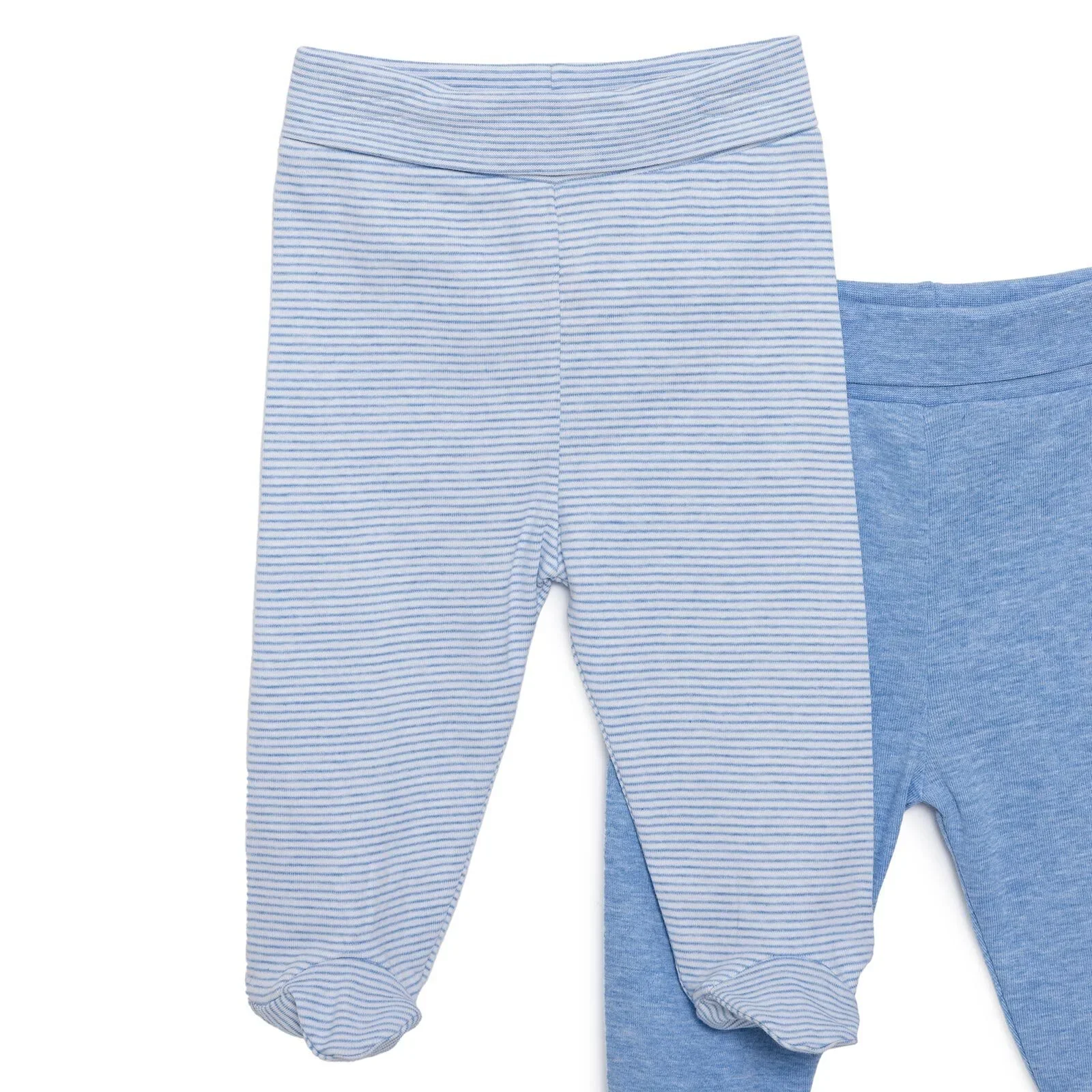 HelloBaby Unisex 2 Piece Footed Bottom - Blue - Image 4