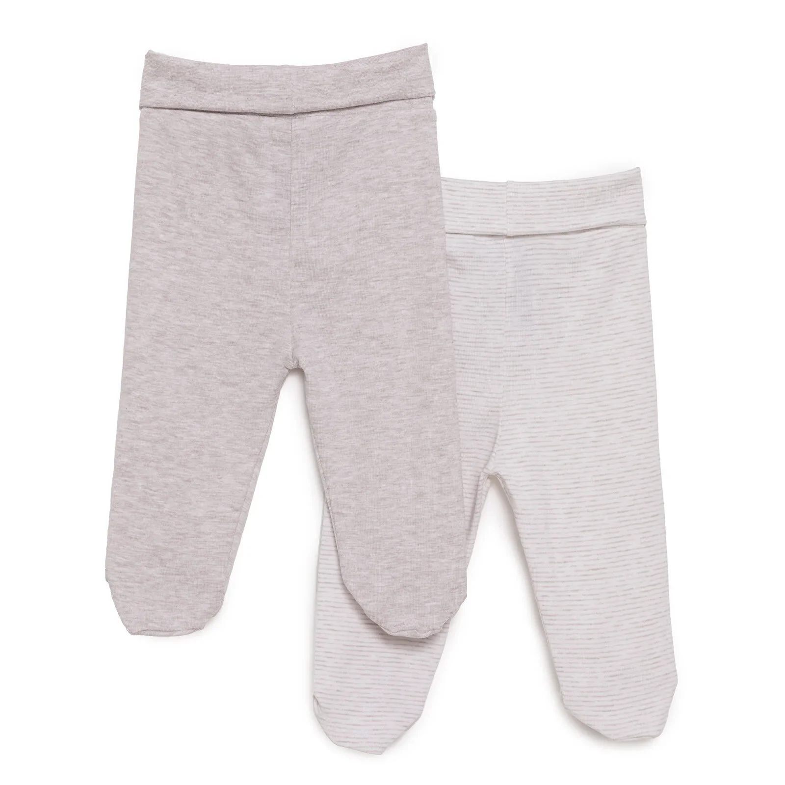 HelloBaby Unisex 2 Piece Footed Bottom - Beige - Image 2