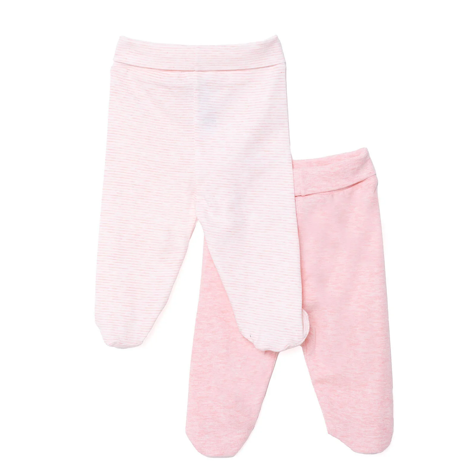 HelloBaby Unisex 2 Piece Footed Bottom - Pink - Image 2