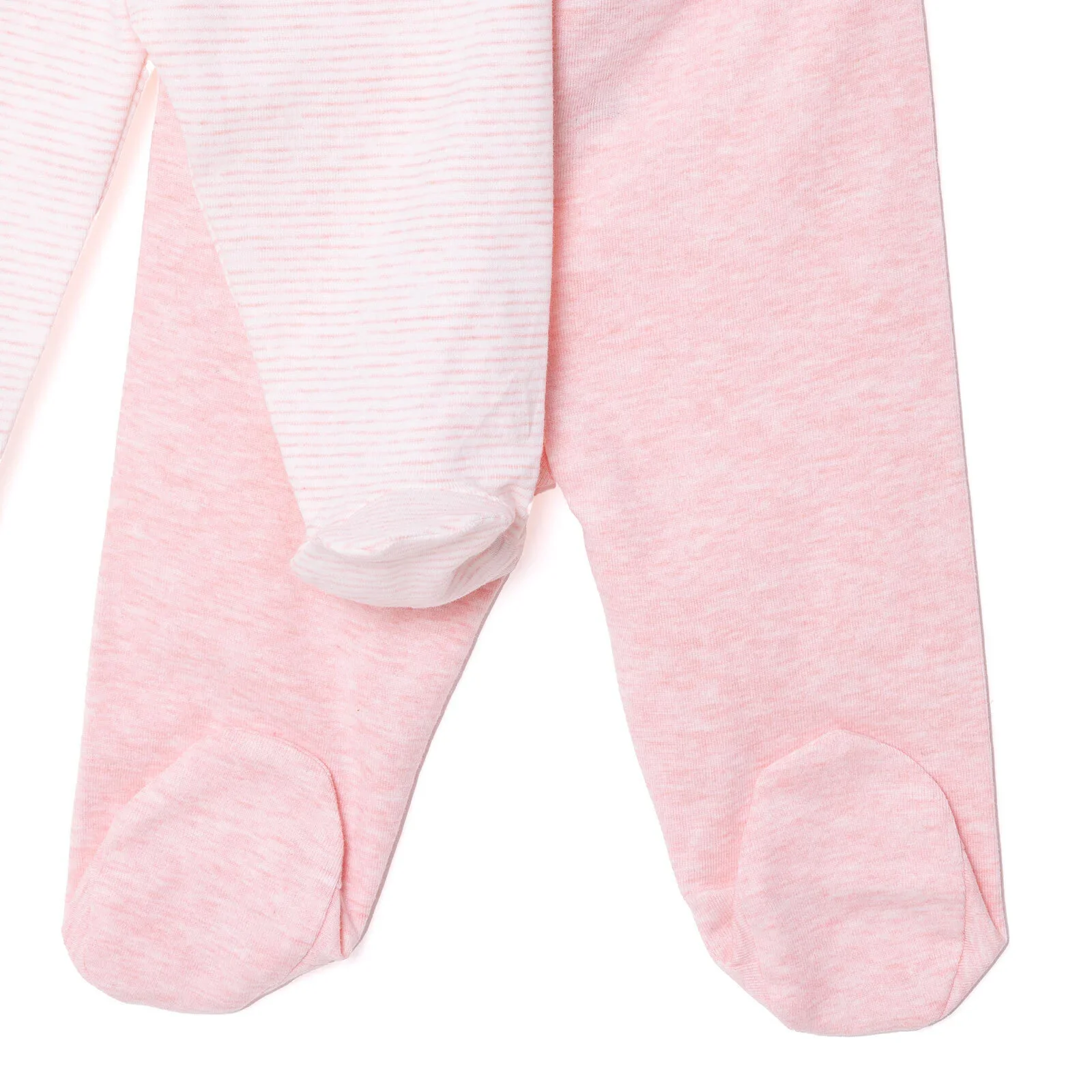 HelloBaby Unisex 2 Piece Footed Bottom - Pink - Image 4