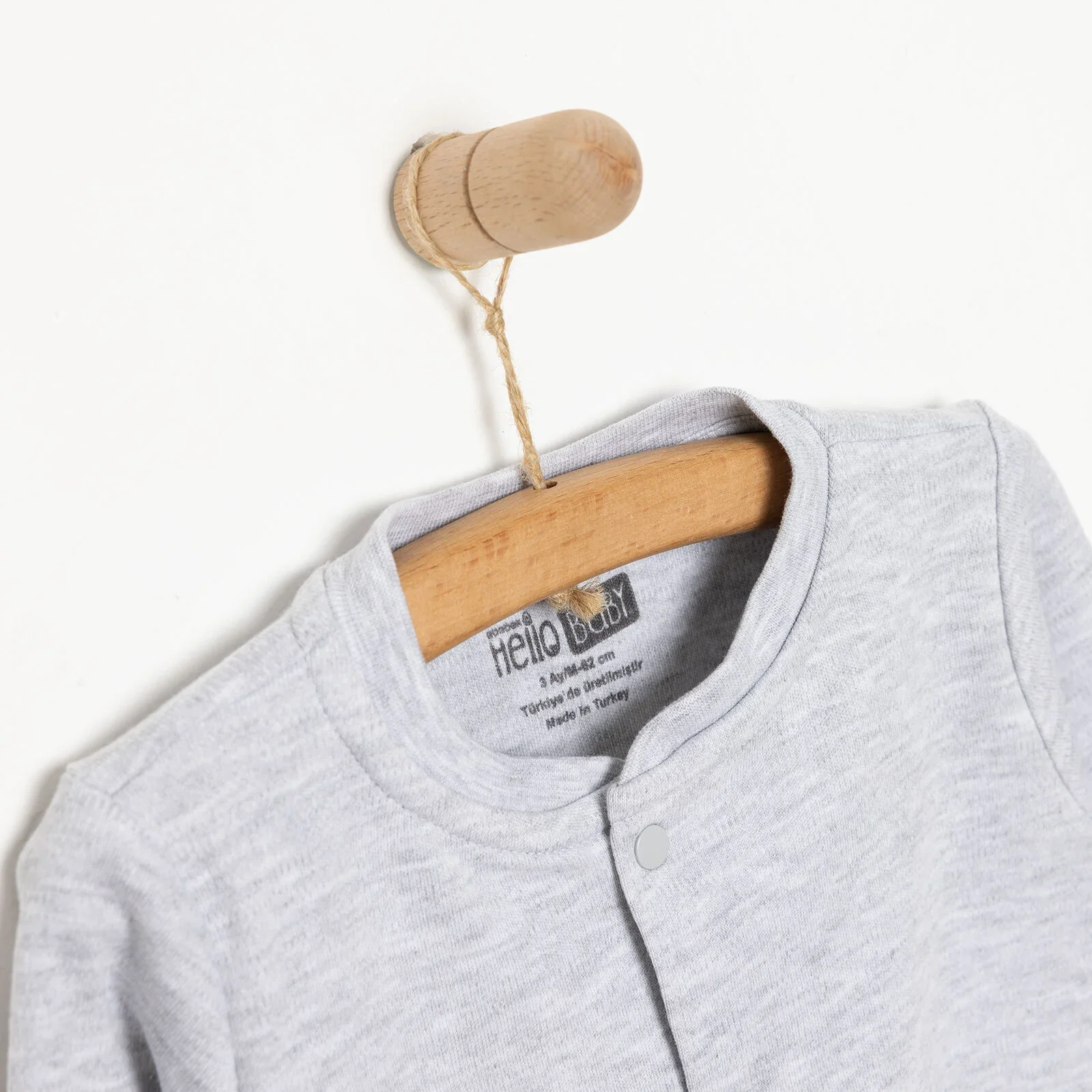 HelloBaby Unisex Baby Cardigan - Grey Melange - Image 3