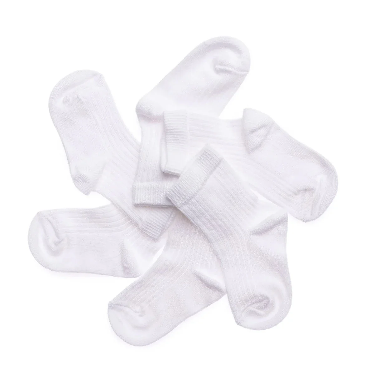HelloBaby Unisex Baby Socks 3 Pack - White - Image 7