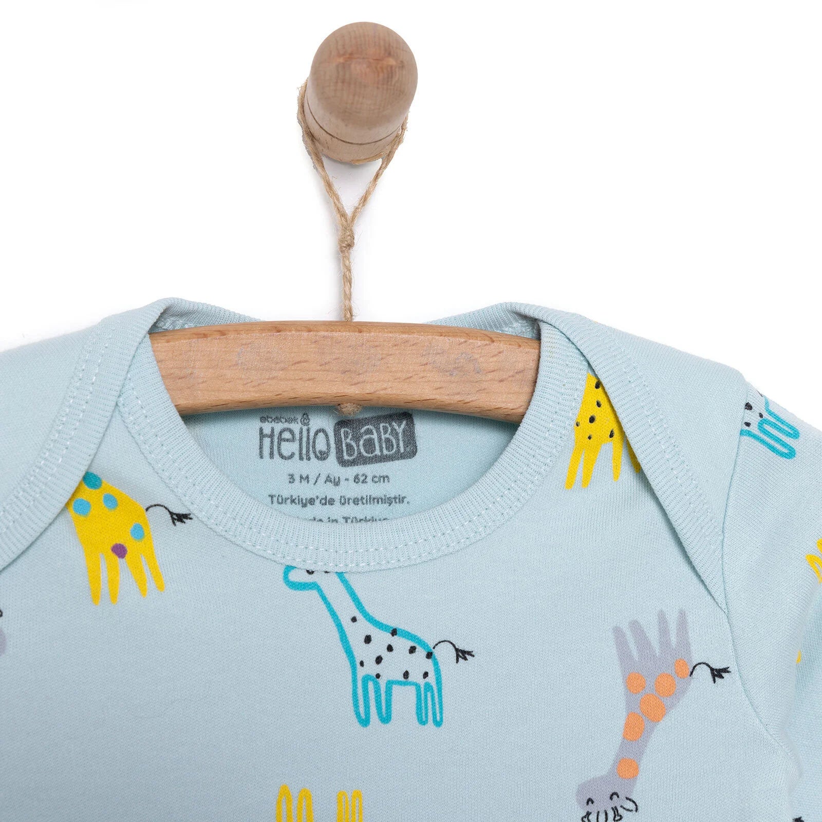 HelloBaby Unisex Body- Footless Bottom - Light Blue - Image 5