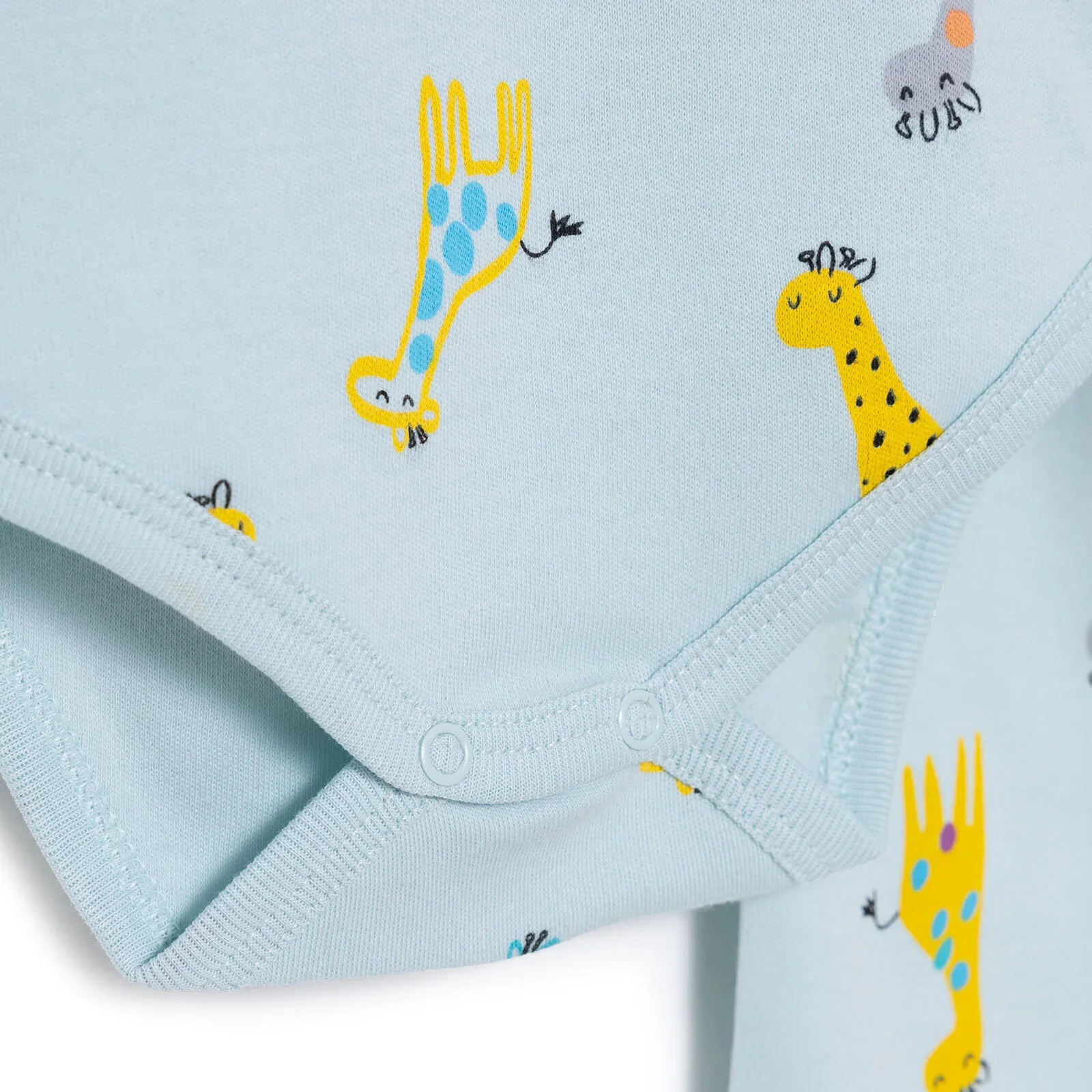 HelloBaby Unisex Body- Footless Bottom - Light Blue - Image 6