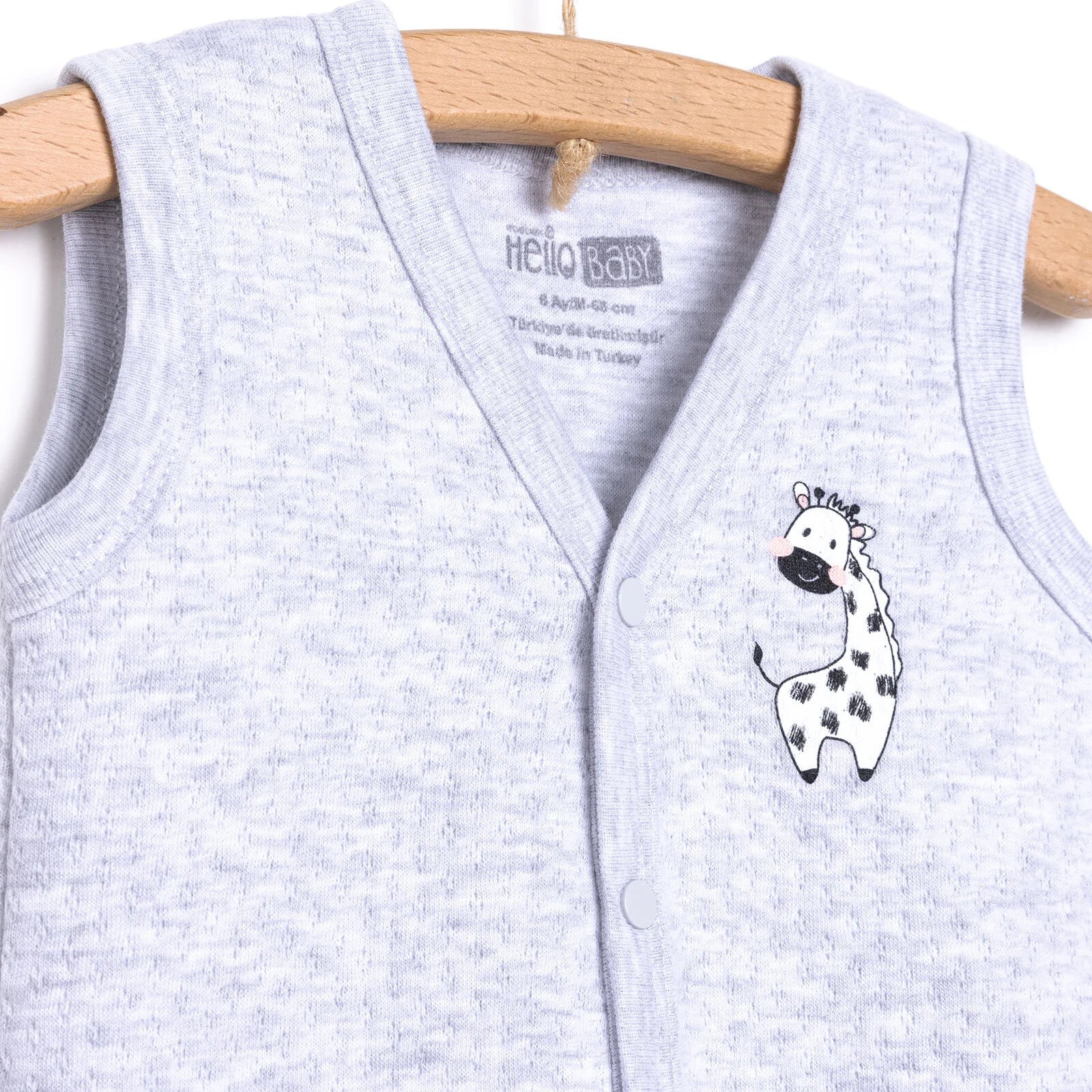 HelloBaby Unisex Classic Vest - Grey Melange - Image 4