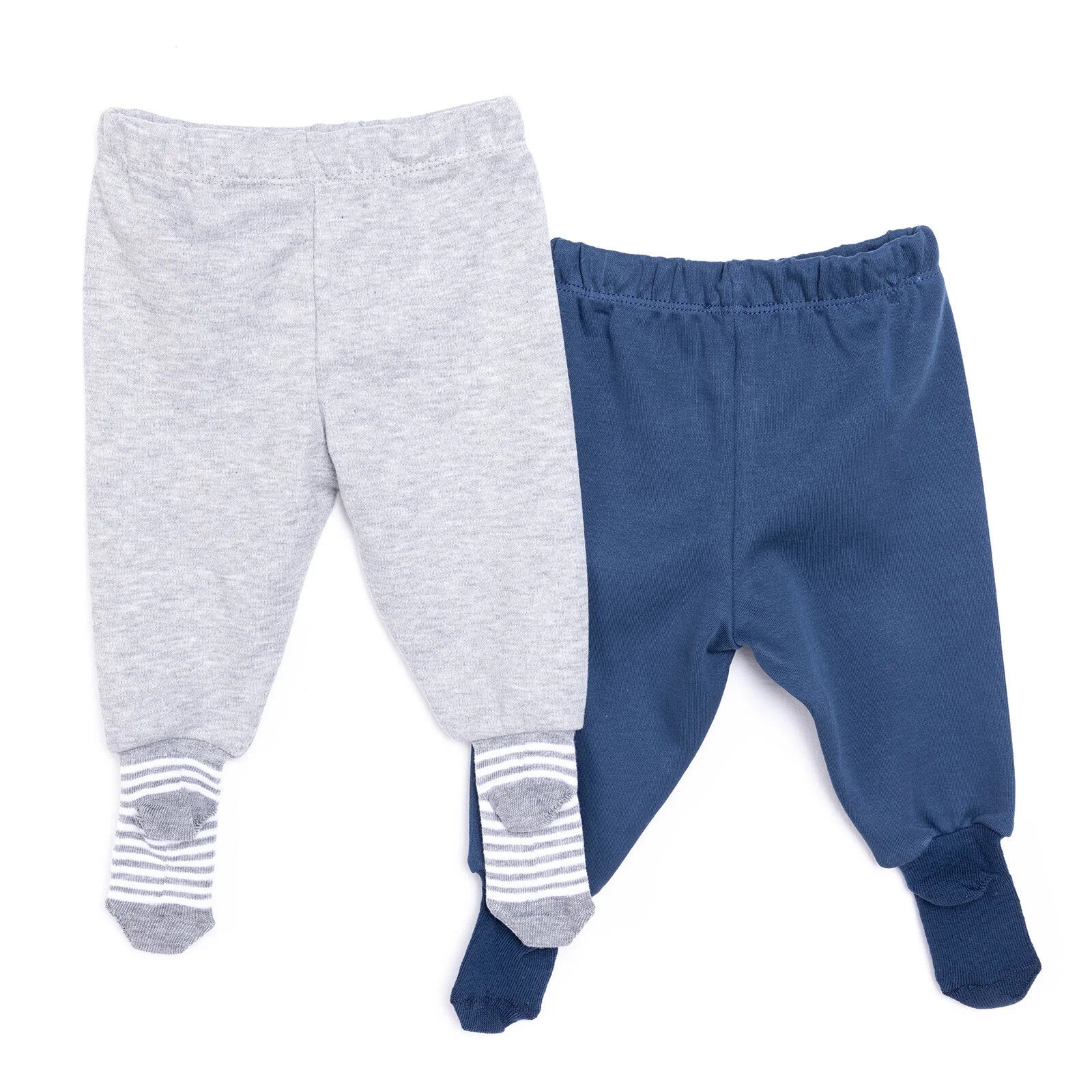 HelloBaby Unisex Footed Bottom 2 pcs - Navy Blue - Image 2