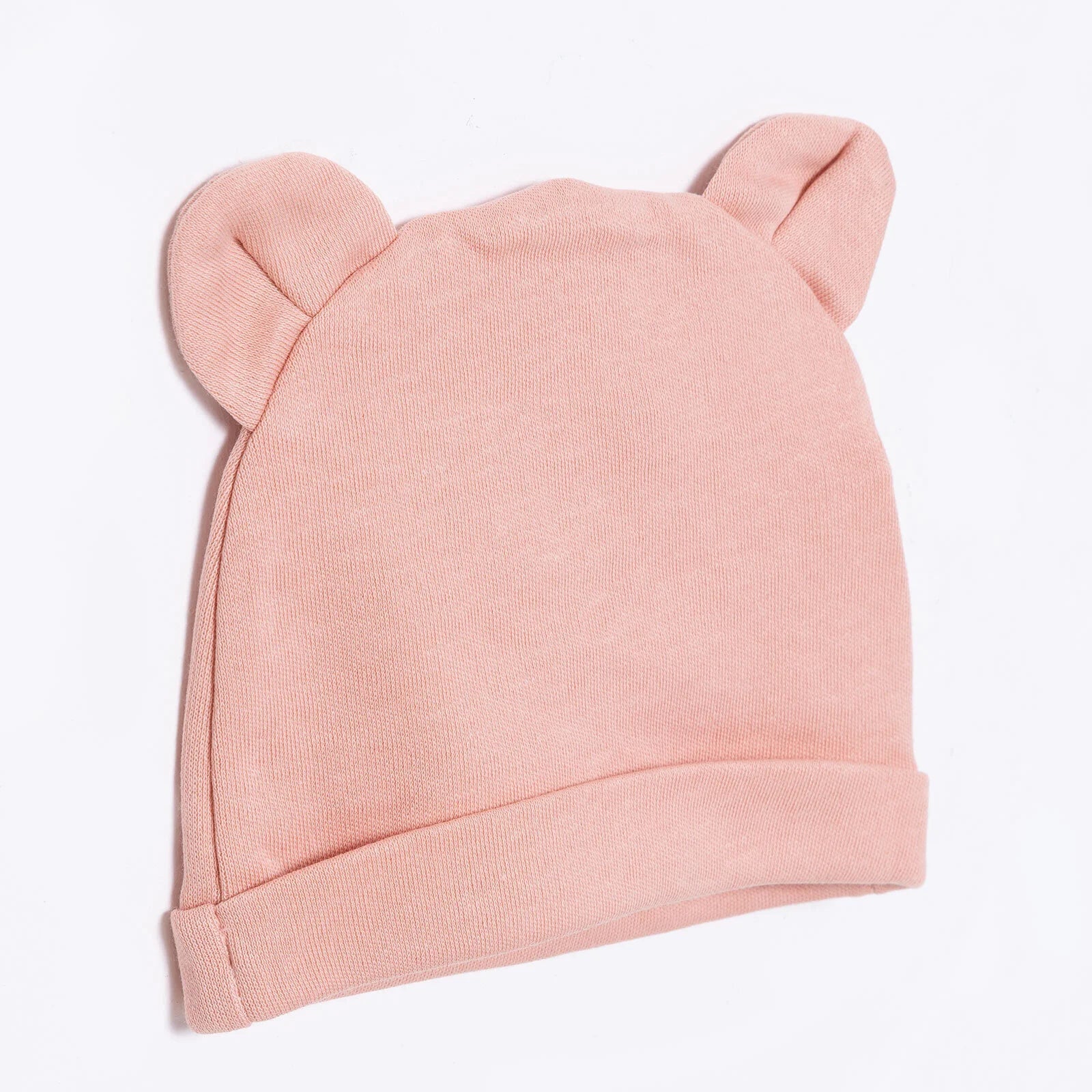 HelloBaby 100% Cotton Newborn Hat - Soft Pink - Image 2