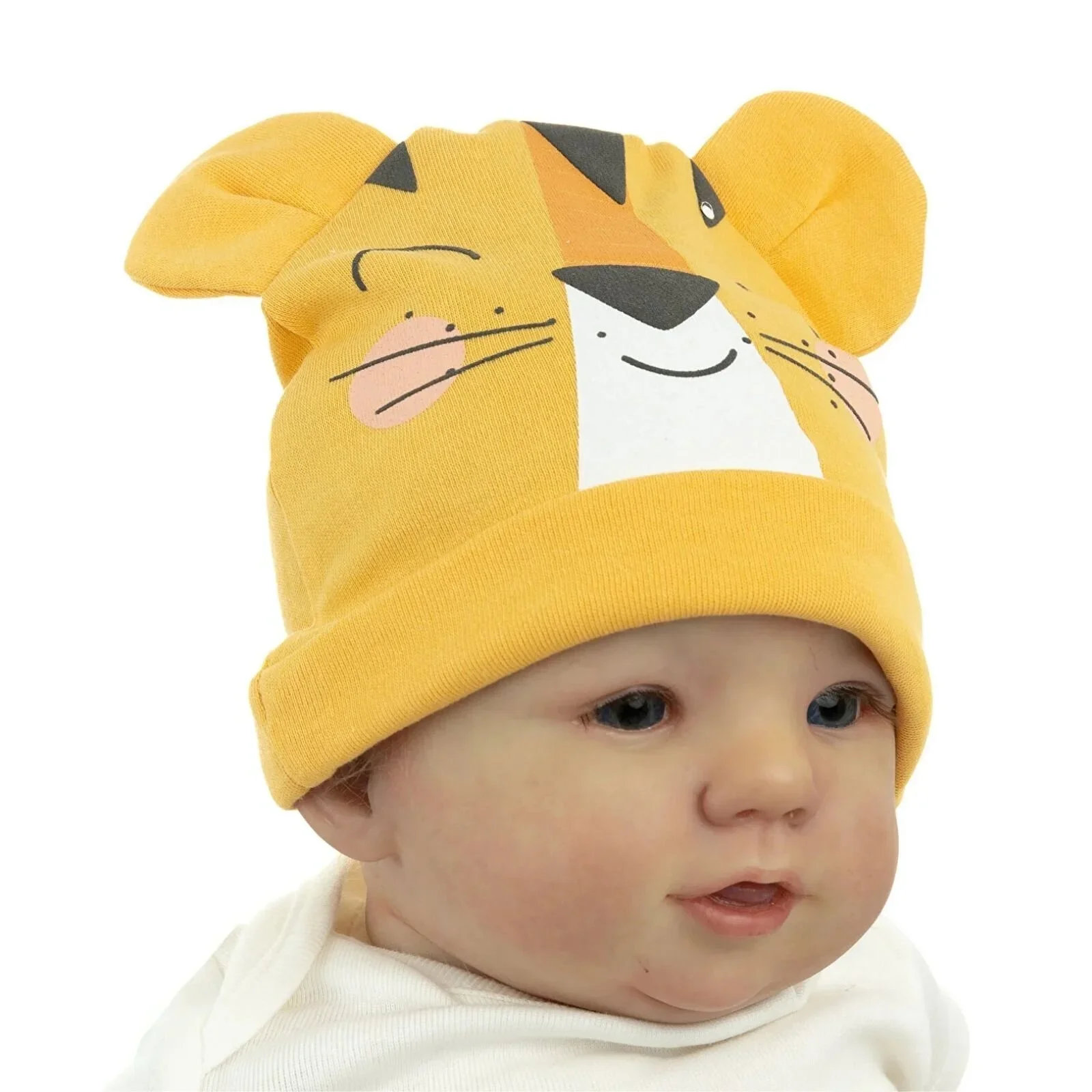 HelloBaby 100% Cotton Newborn Hat - Yellow - Image 3