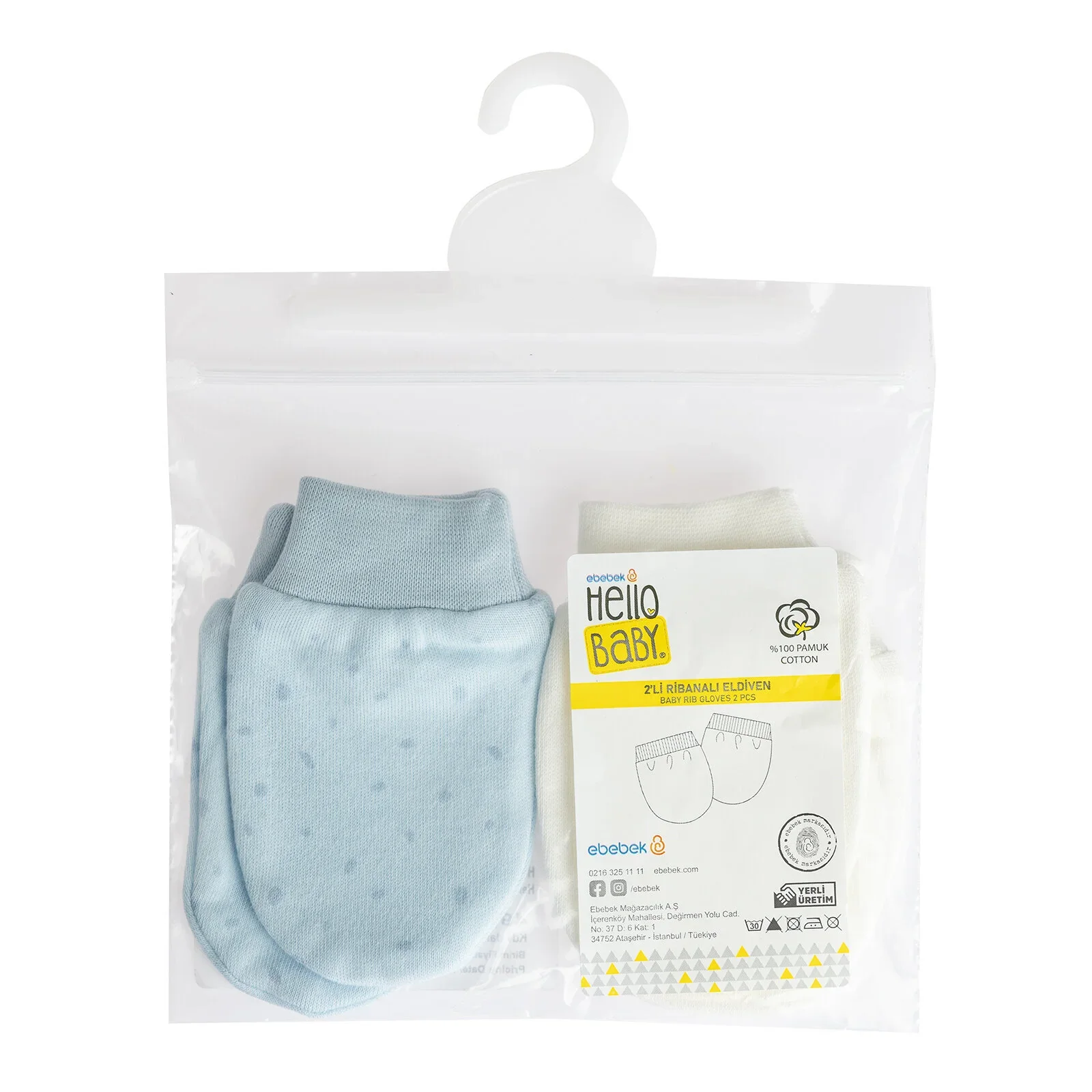 HelloBaby Unisex Mitten - Blue - Image 6