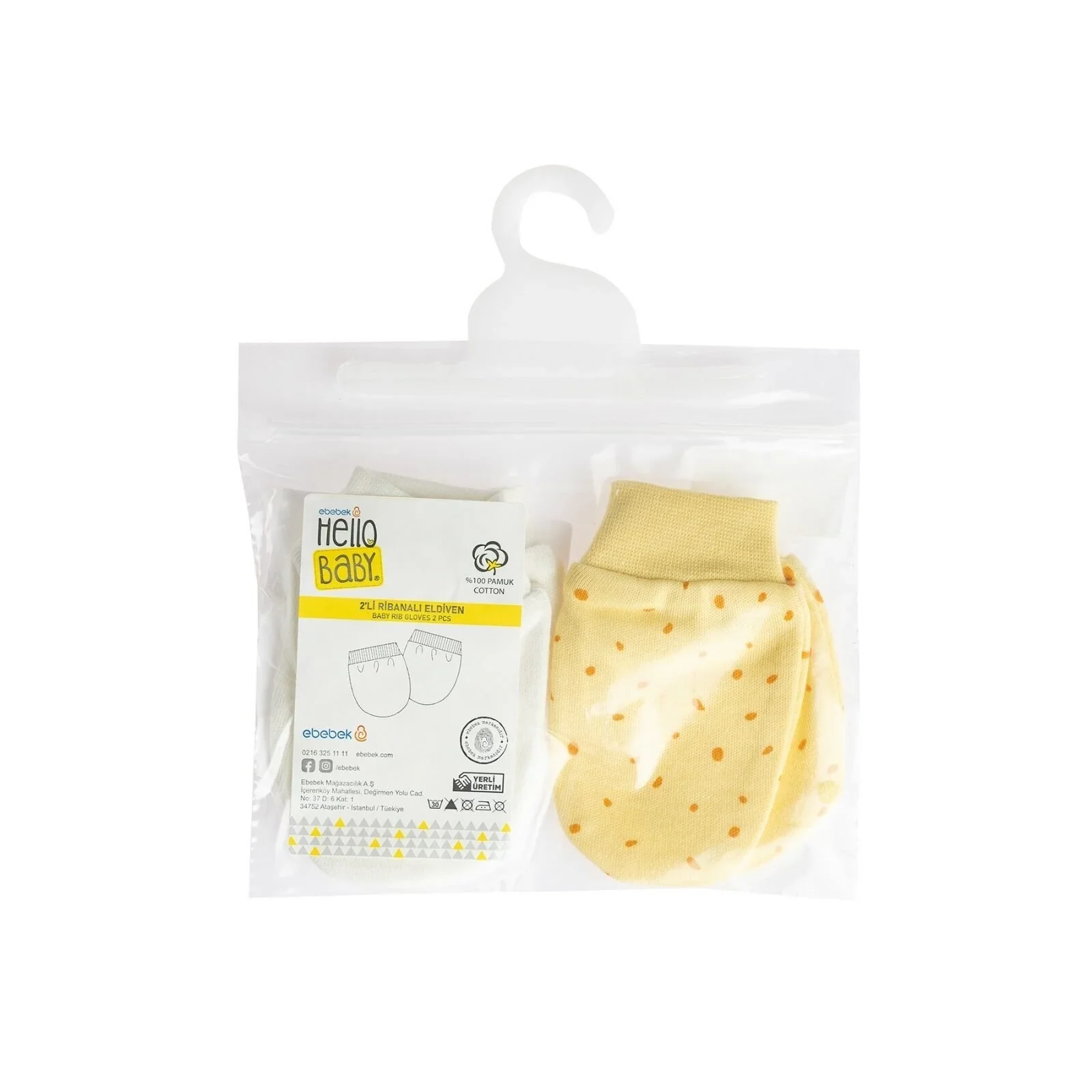 HelloBaby Unisex Mitten - Yellow - Image 5
