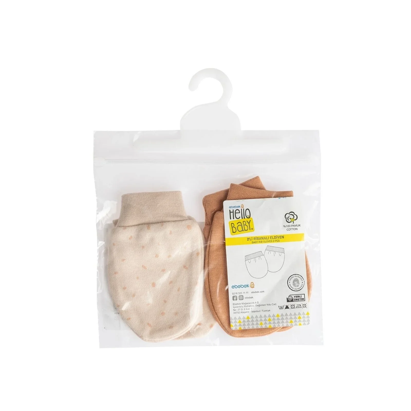 HelloBaby Unisex Mitten - Salmon - Image 4