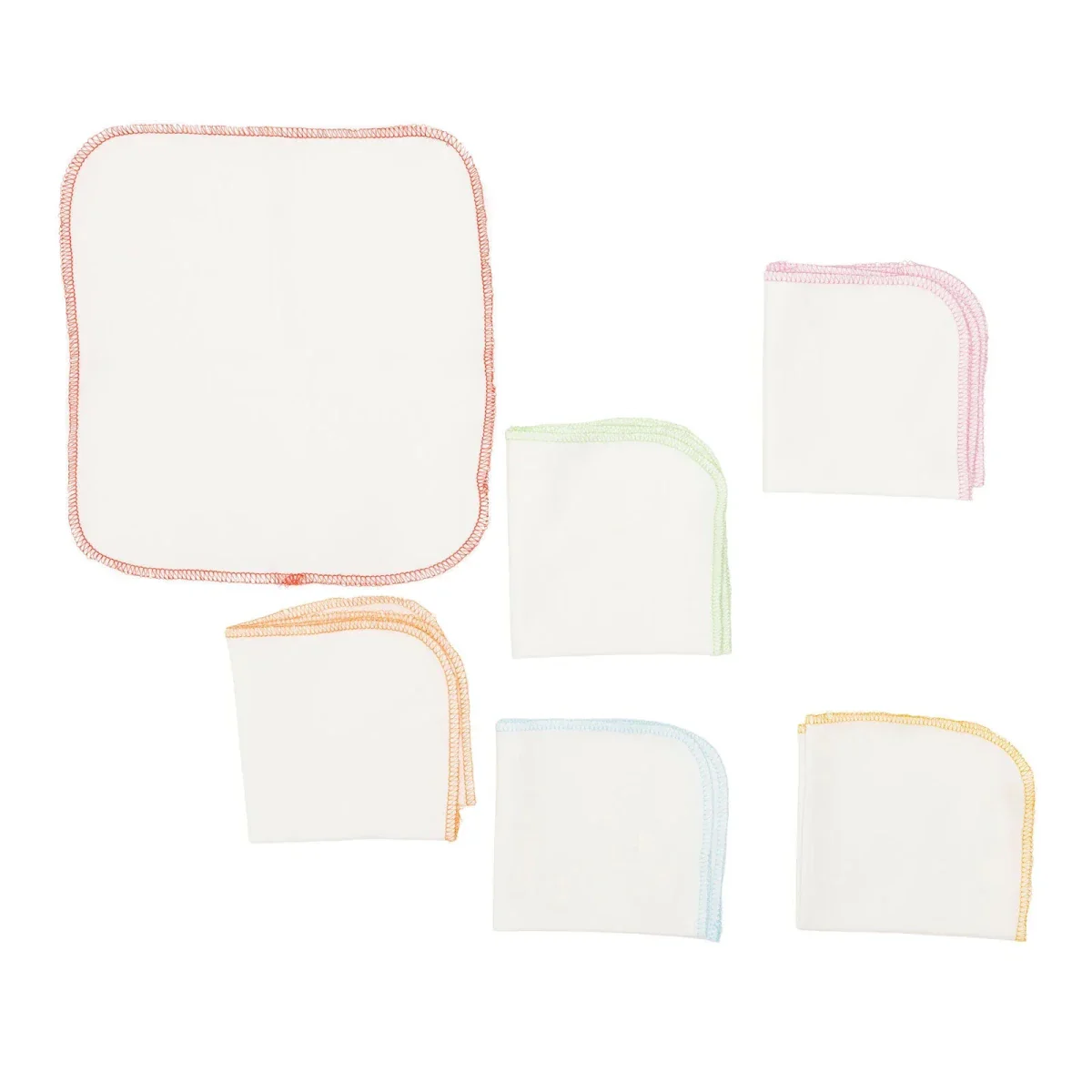 HelloBaby Unisex 100% Cotton Burp Cloth - Ecru - Image 2