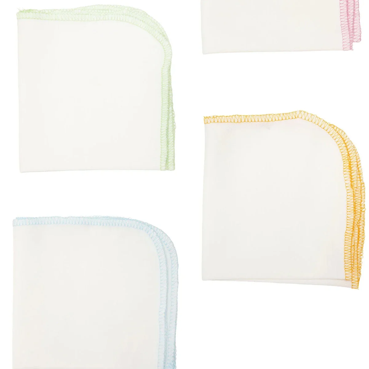 HelloBaby Unisex 100% Cotton Burp Cloth - Ecru - Image 4