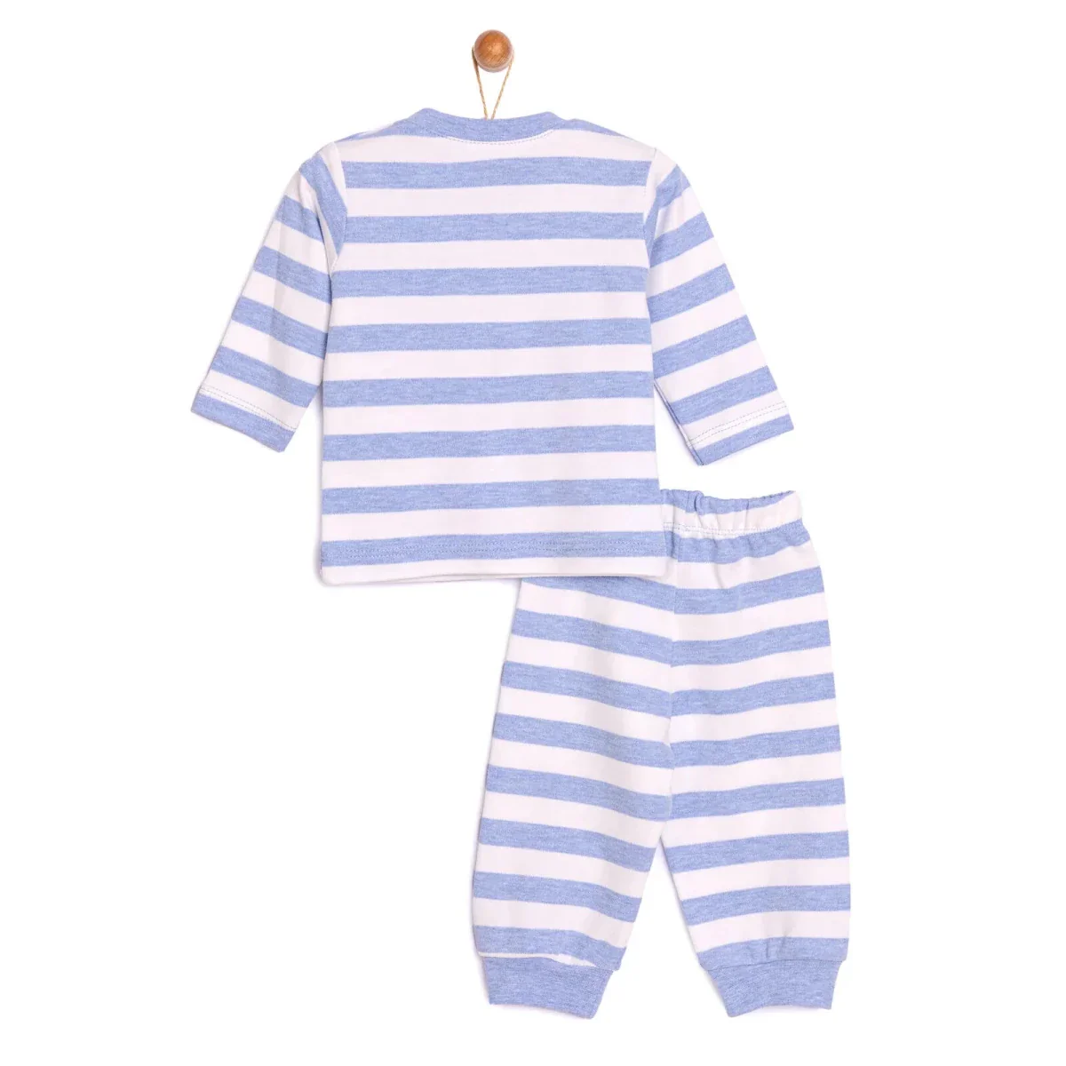 HelloBaby Unisex Sweatshirt-Footless Bottom - Blue - Image 2