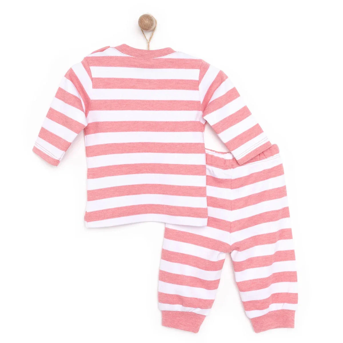 HelloBaby Unisex Sweatshirt-Footless Bottom - Pink - Image 2